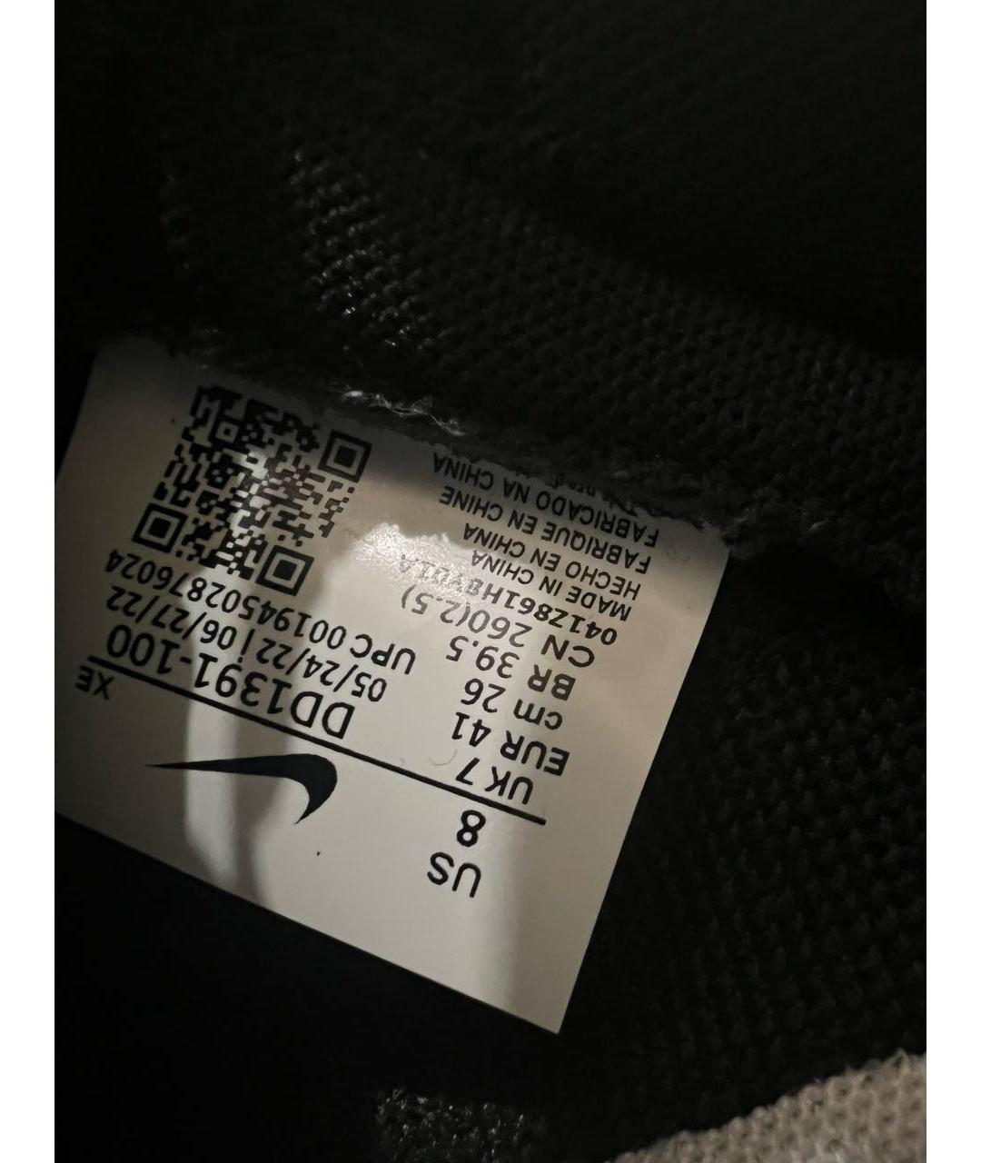 NIKE Черные кожаные низкие кроссовки / кеды, фото 5