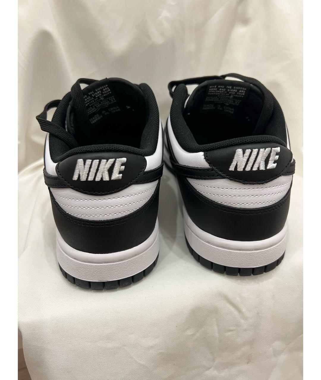 NIKE Черные кожаные низкие кроссовки / кеды, фото 4