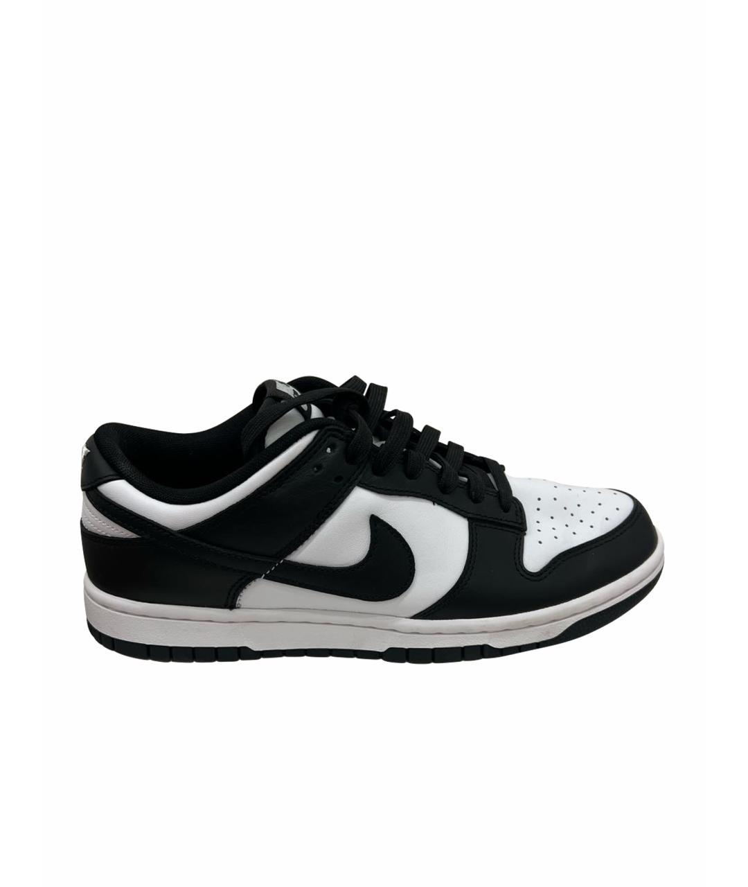 NIKE Черные кожаные низкие кроссовки / кеды, фото 1