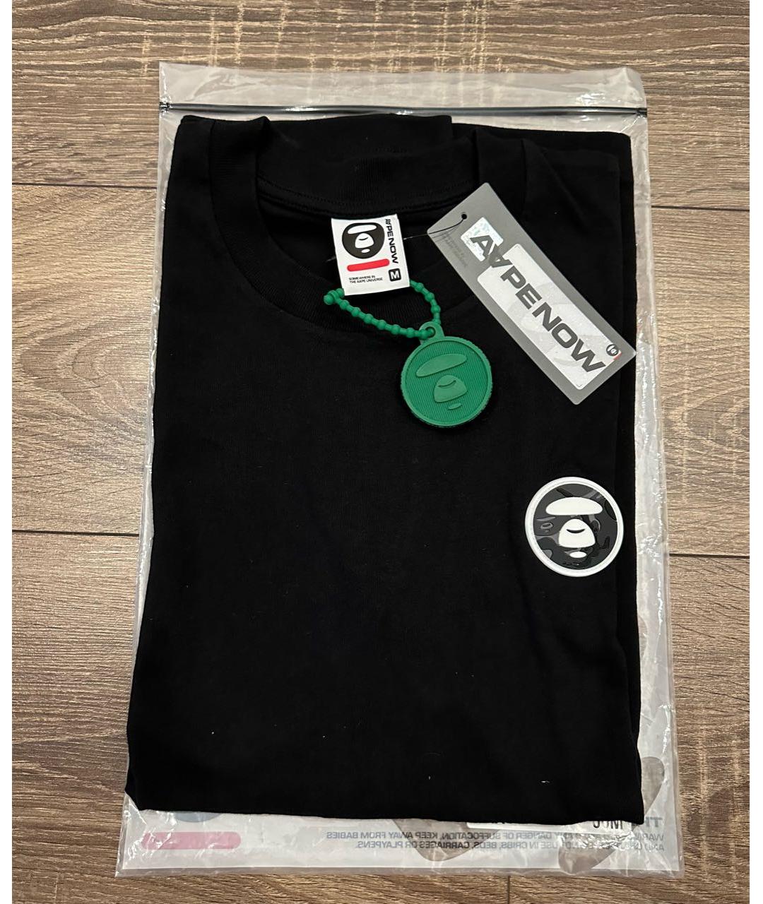 A BATHING APE Черная хлопковая футболка, фото 5