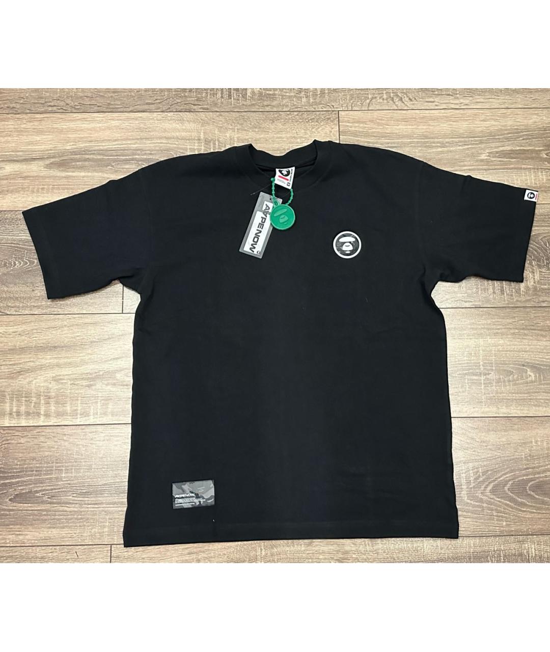 A BATHING APE Черная хлопковая футболка, фото 2