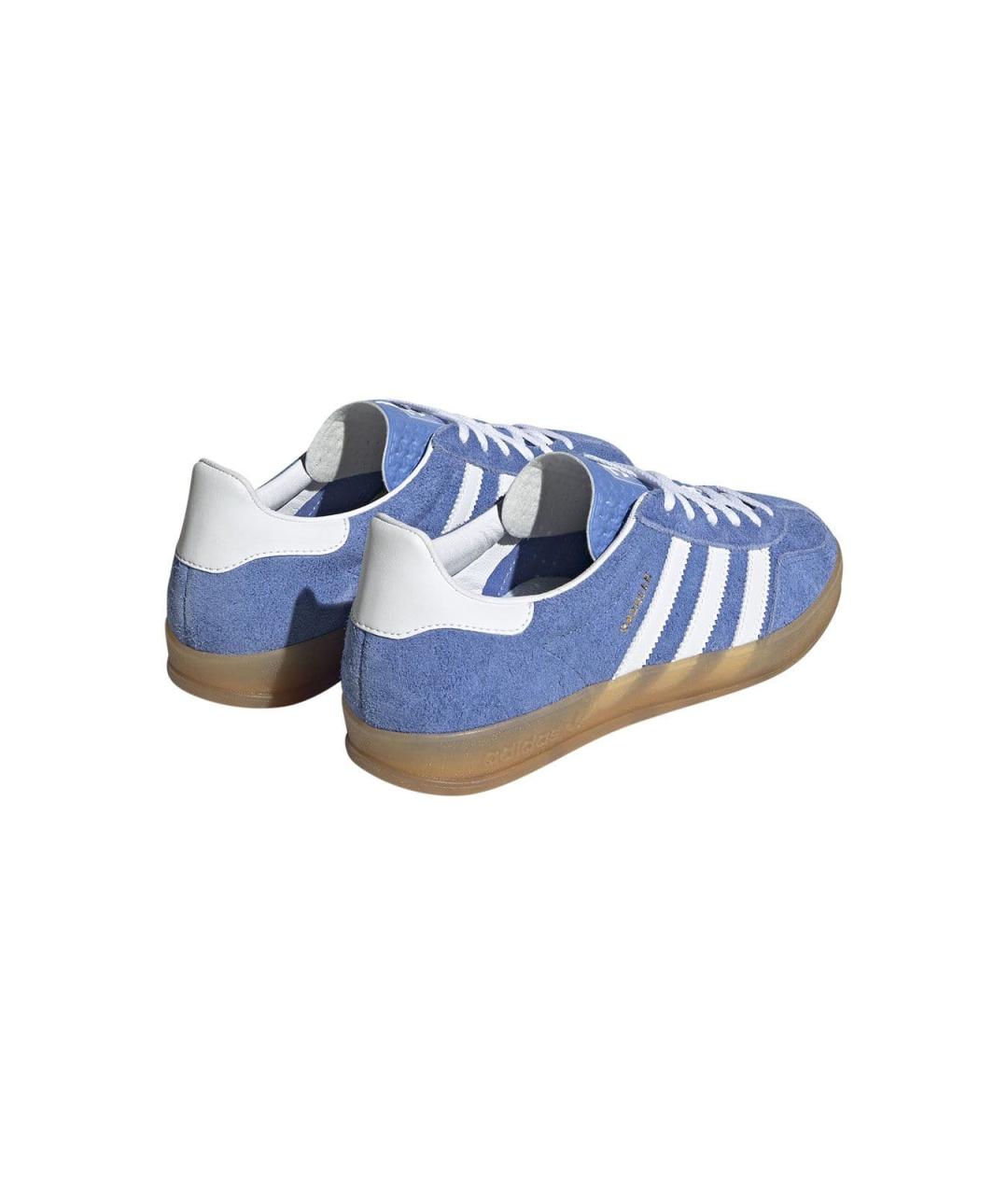 ADIDAS Голубые замшевые кроссовки, фото 4
