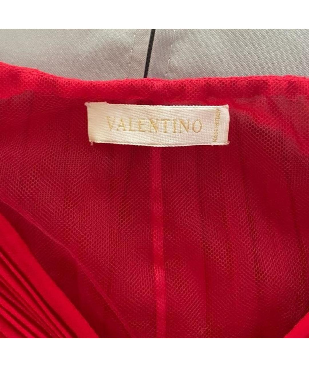 VALENTINO Красная шелковая майка, фото 4