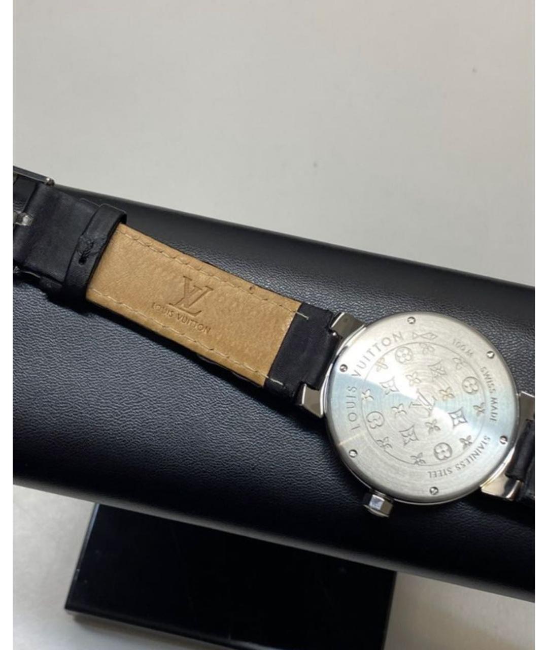 LOUIS VUITTON Черные металлические часы, фото 3