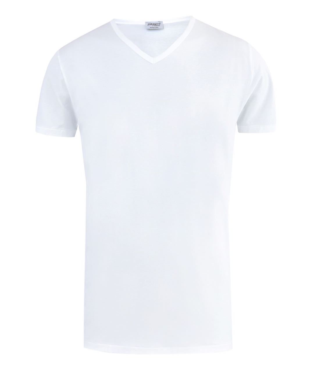 ZIMMERLI Белая хлопко-эластановая футболка, фото 1