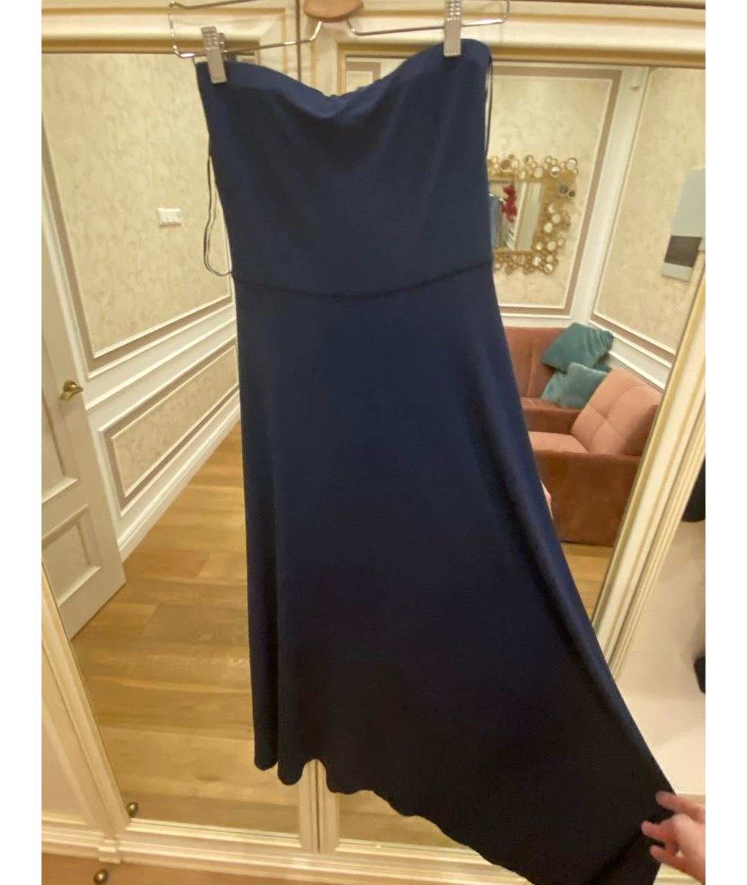 POLO RALPH LAUREN Темно-синее вискозное платье, фото 7