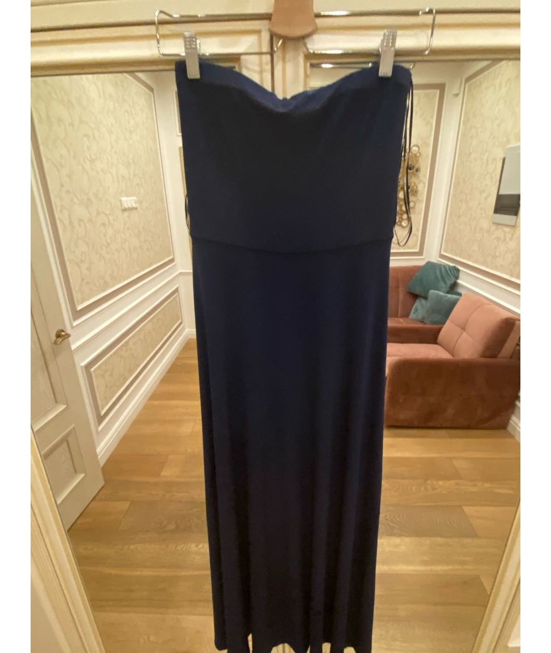 POLO RALPH LAUREN Темно-синее вискозное платье, фото 2
