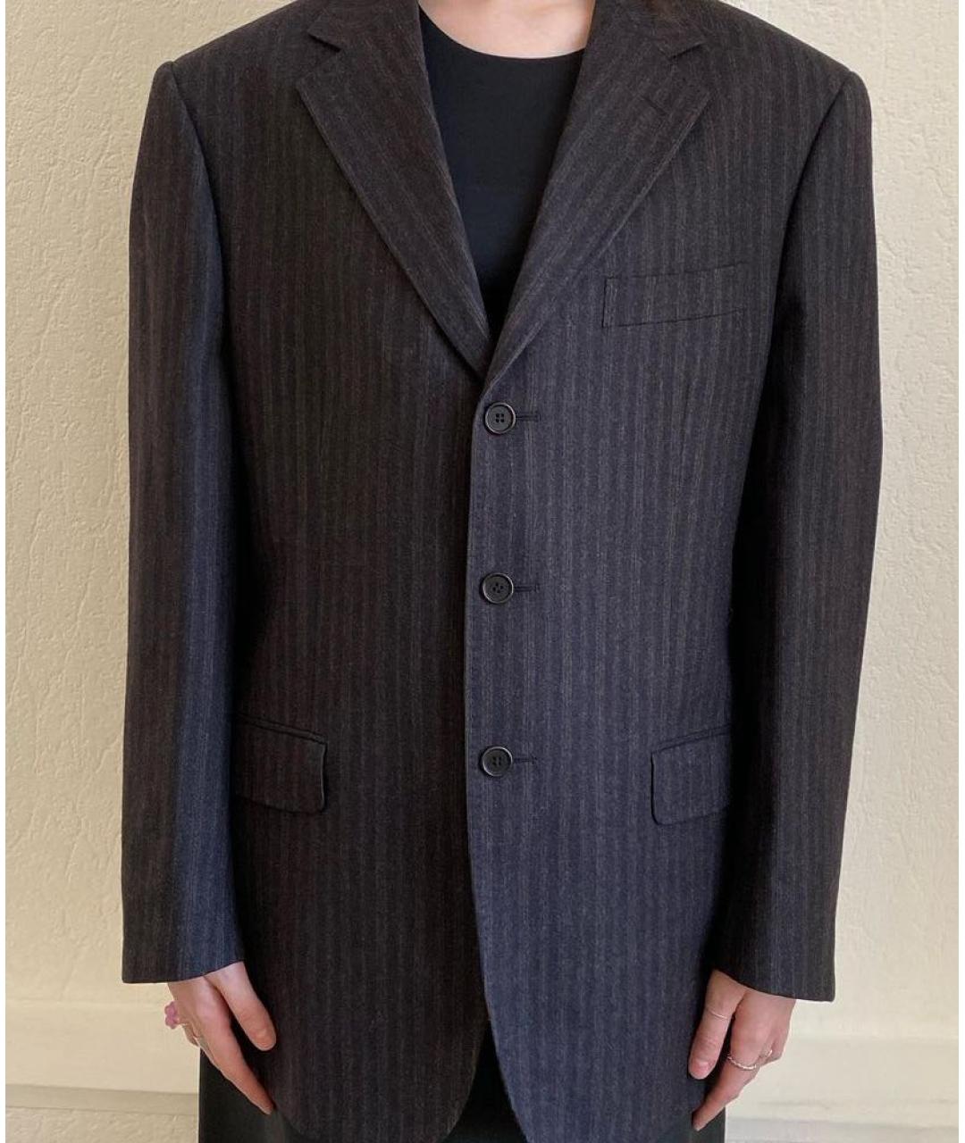 ALEXANDER MCQUEEN Антрацитовый шерстяной пиджак, фото 6