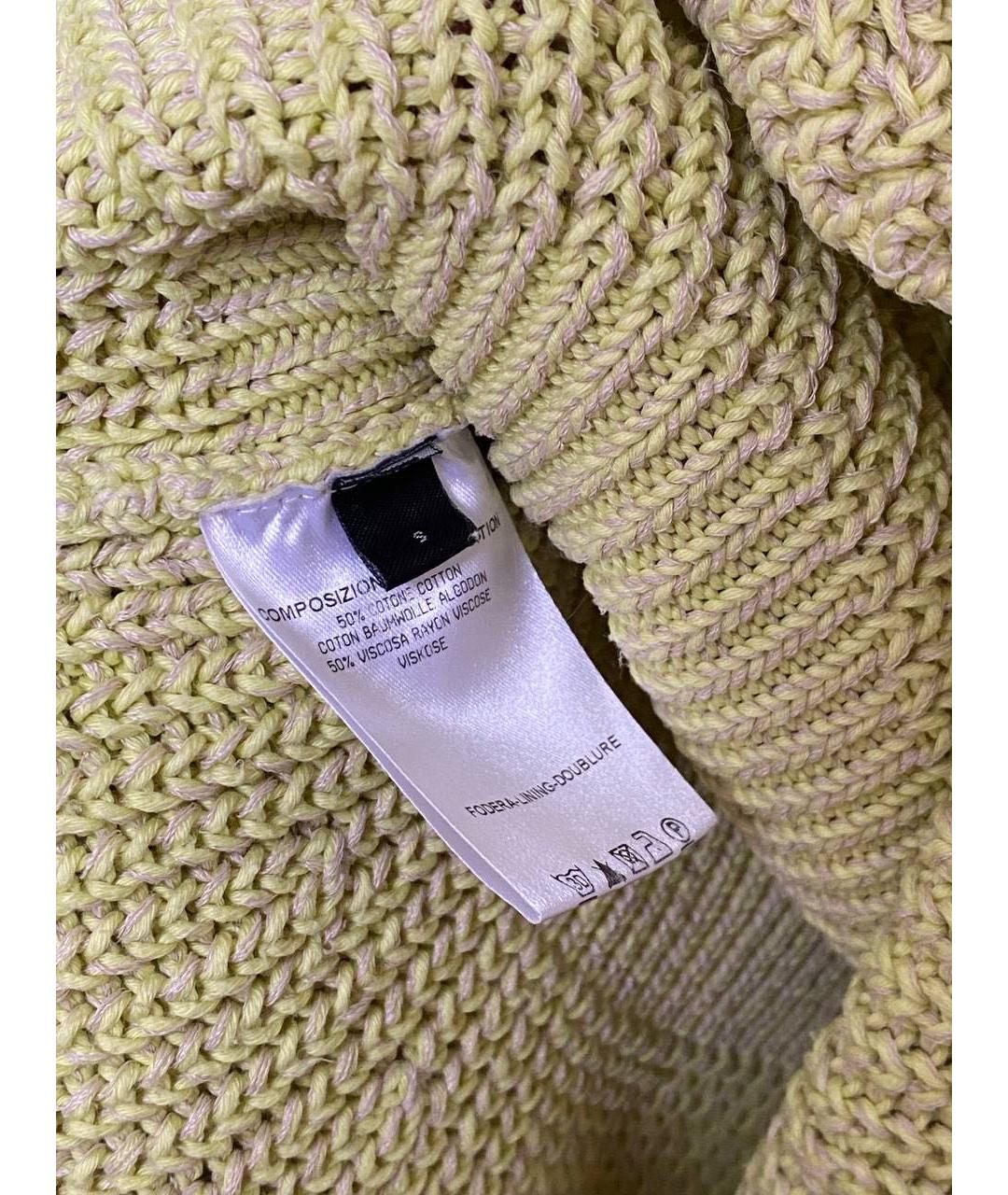 MCQ ALEXANDER MCQUEEN Салатовый хлопковый джемпер / свитер, фото 6