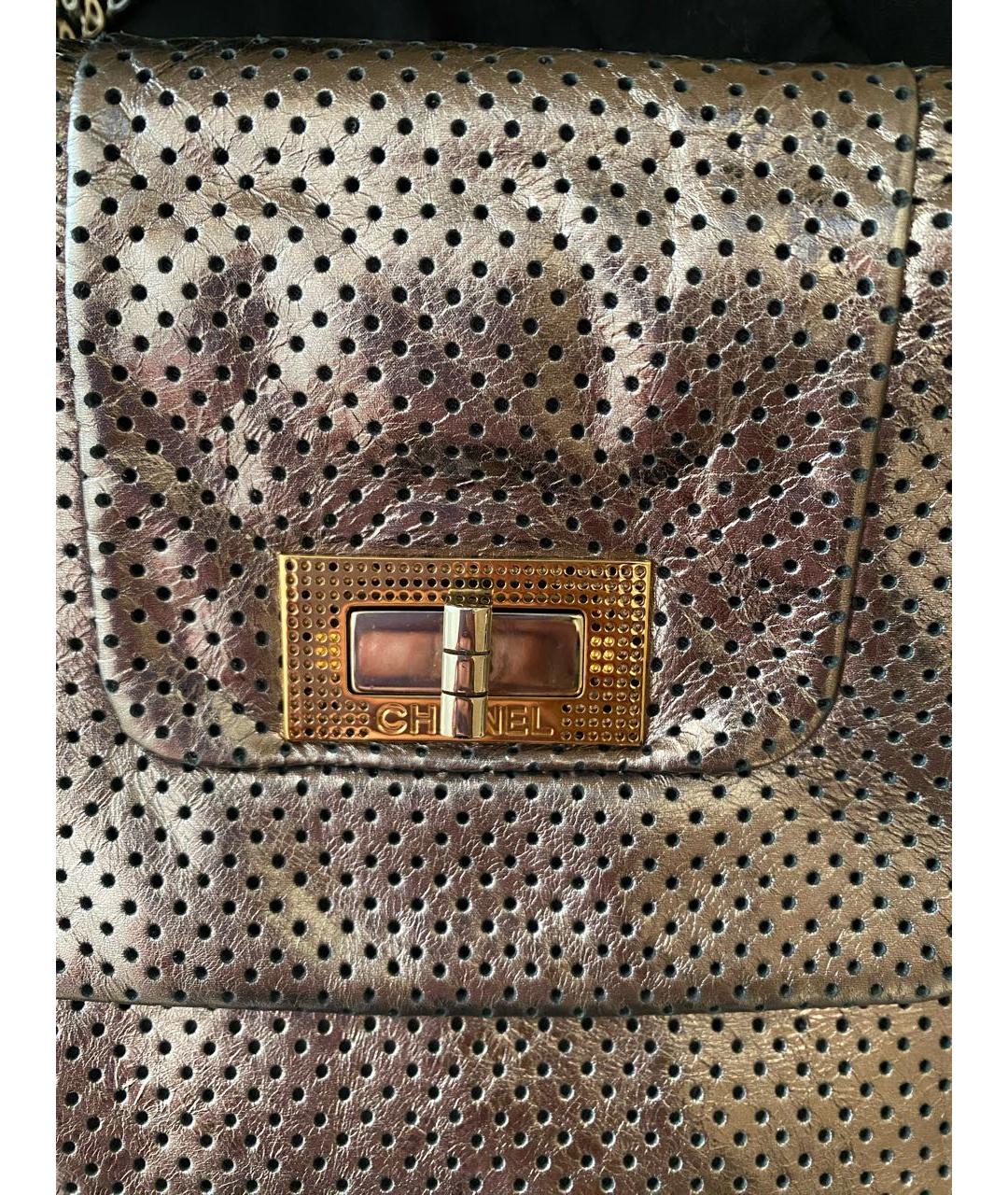 CHANEL PRE-OWNED Серебряная кожаная сумка тоут, фото 5