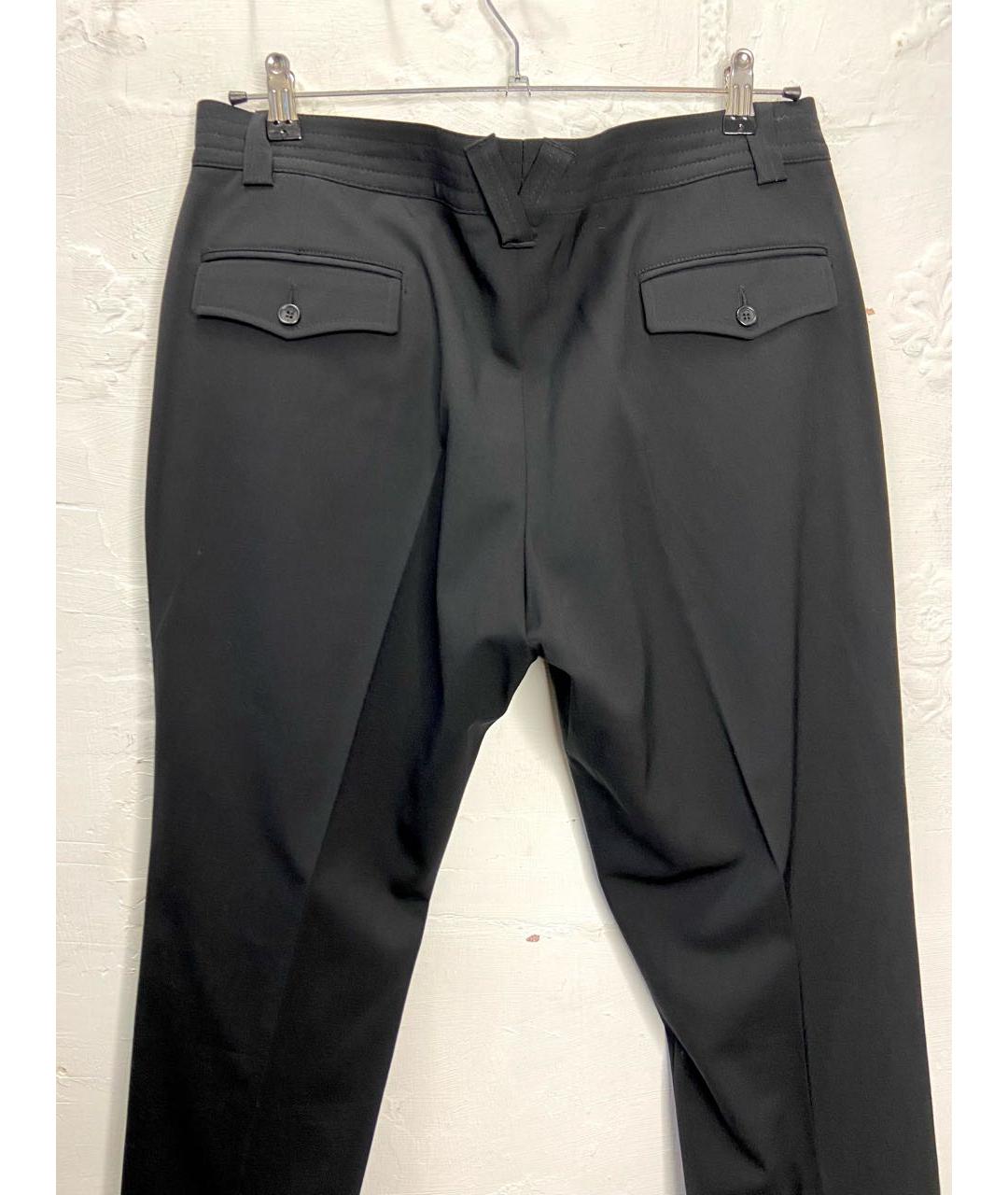 VERSACE COLLECTION Черные шерстяные повседневные брюки, фото 4