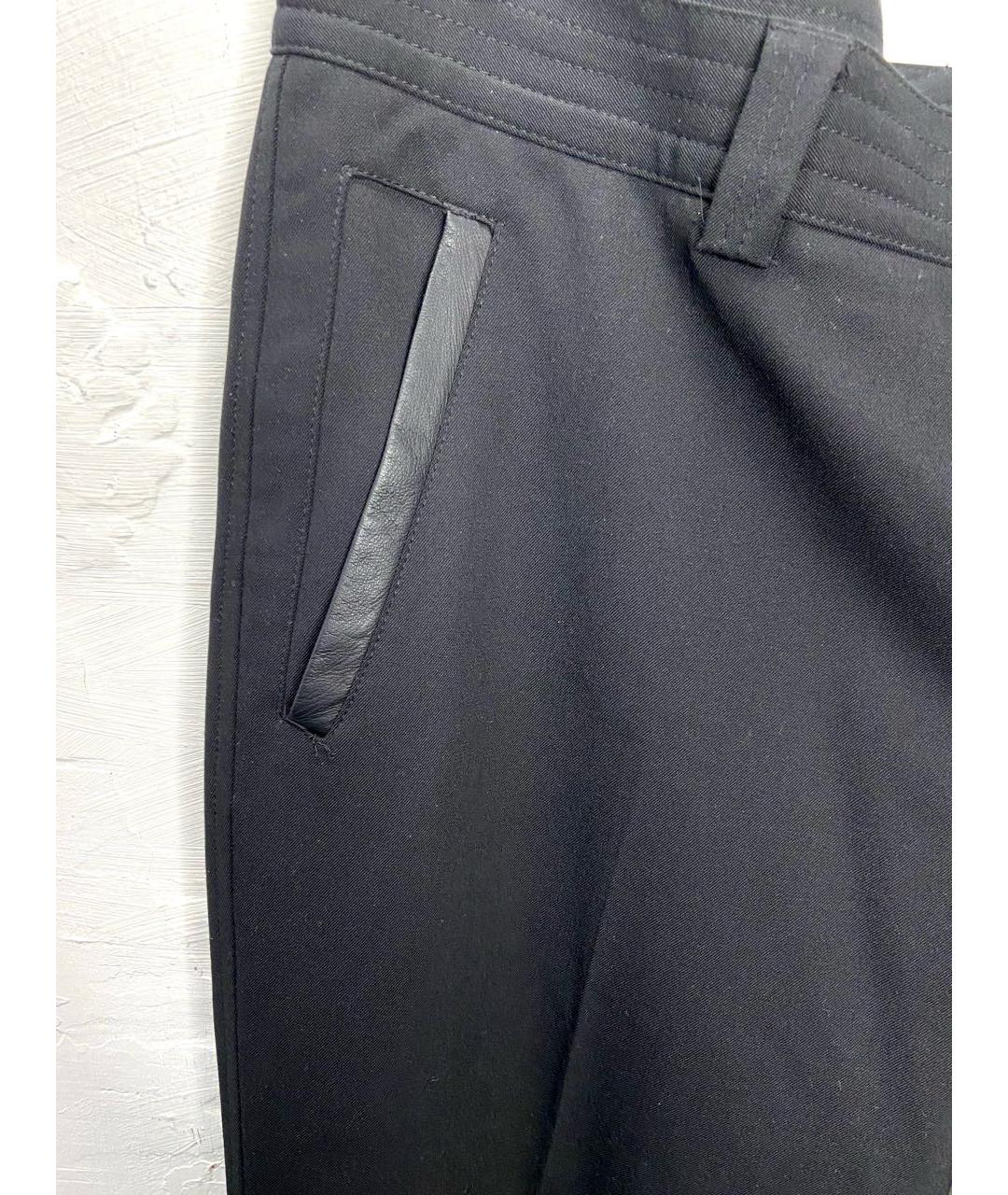 VERSACE COLLECTION Черные шерстяные повседневные брюки, фото 3