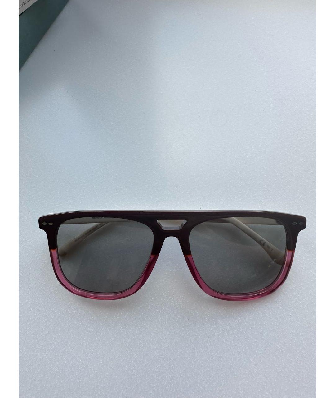 ISABEL MARANT Бордовые пластиковые солнцезащитные очки, фото 4