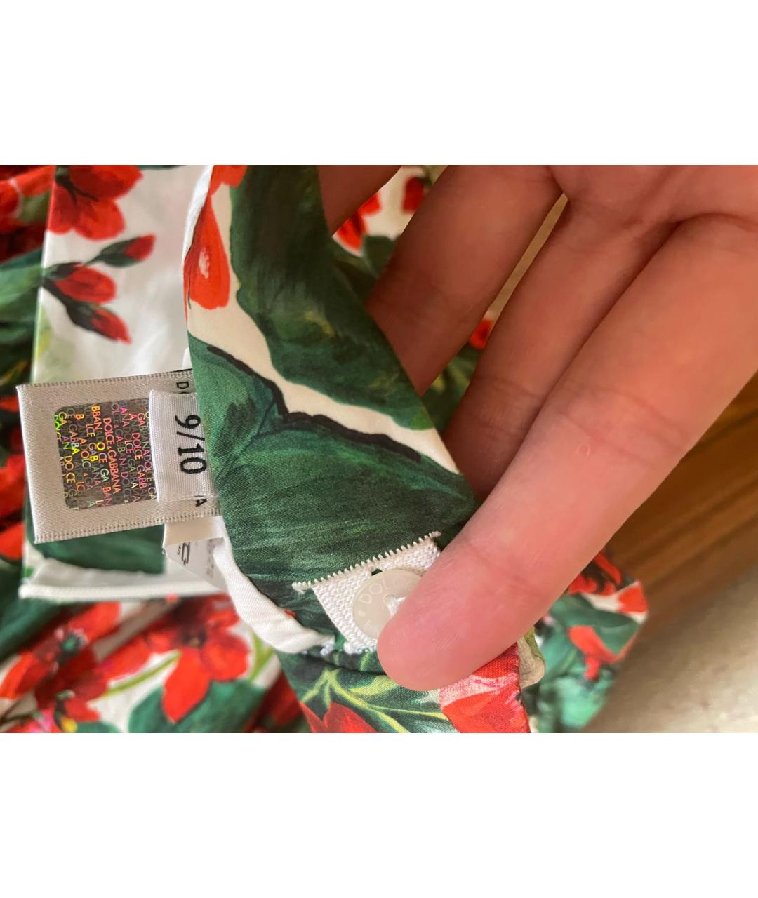 DOLCE&GABBANA Красная хлопковая юбка, фото 7