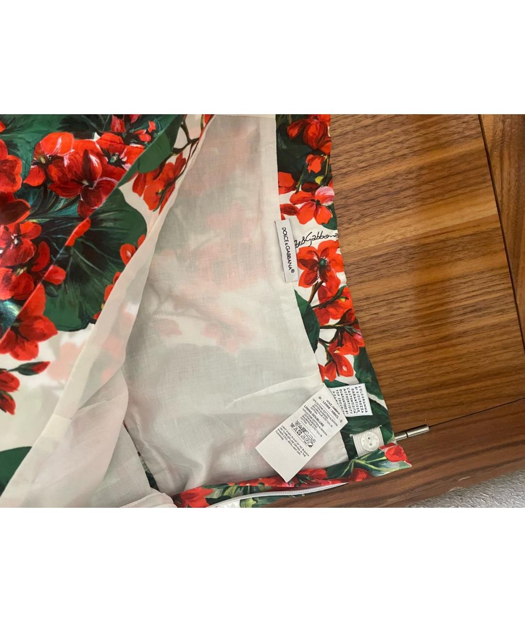 DOLCE&GABBANA Красная хлопковая юбка, фото 6