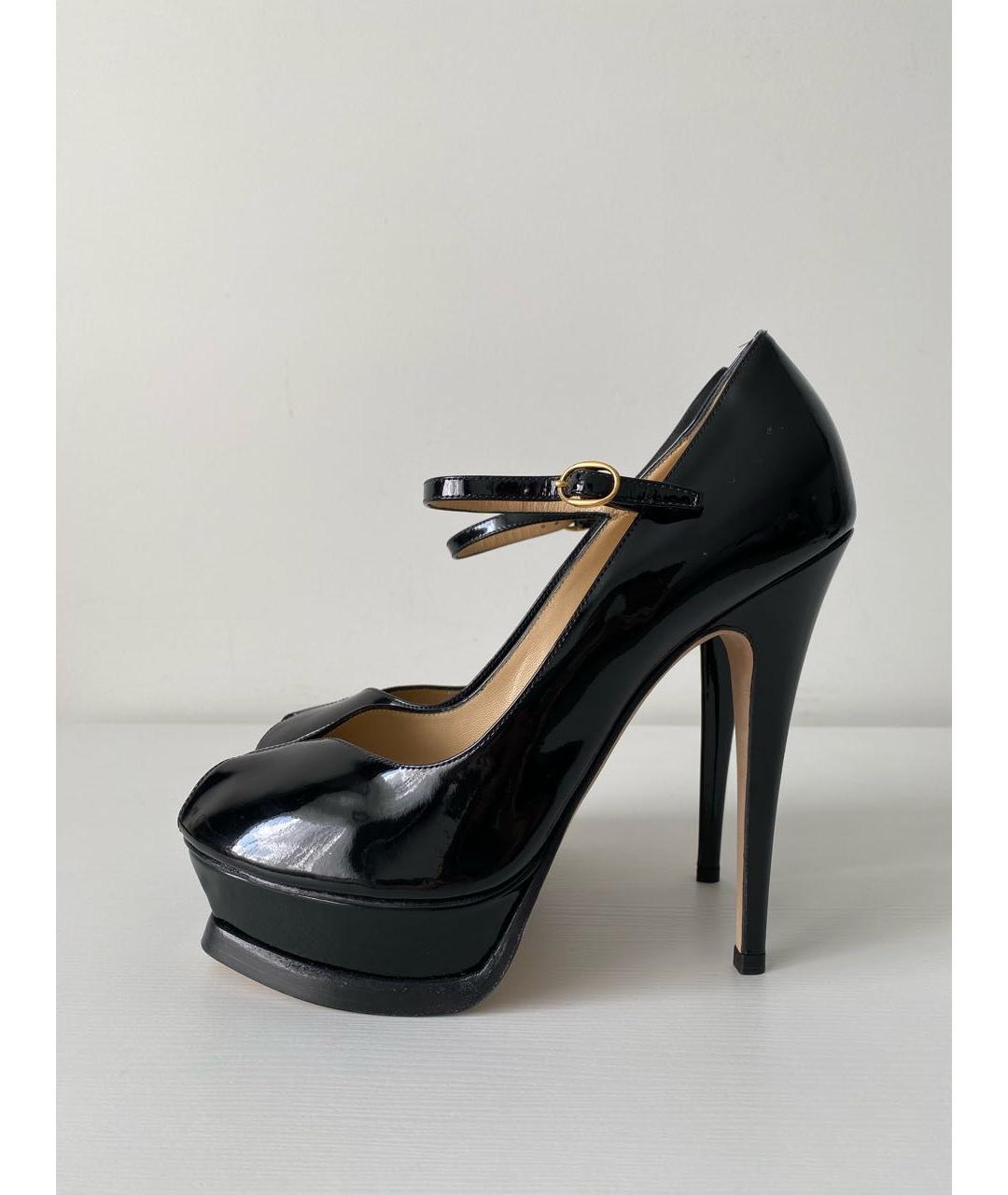 YVES SAINT LAURENT VINTAGE Черные туфли из лакированной кожи, фото 3