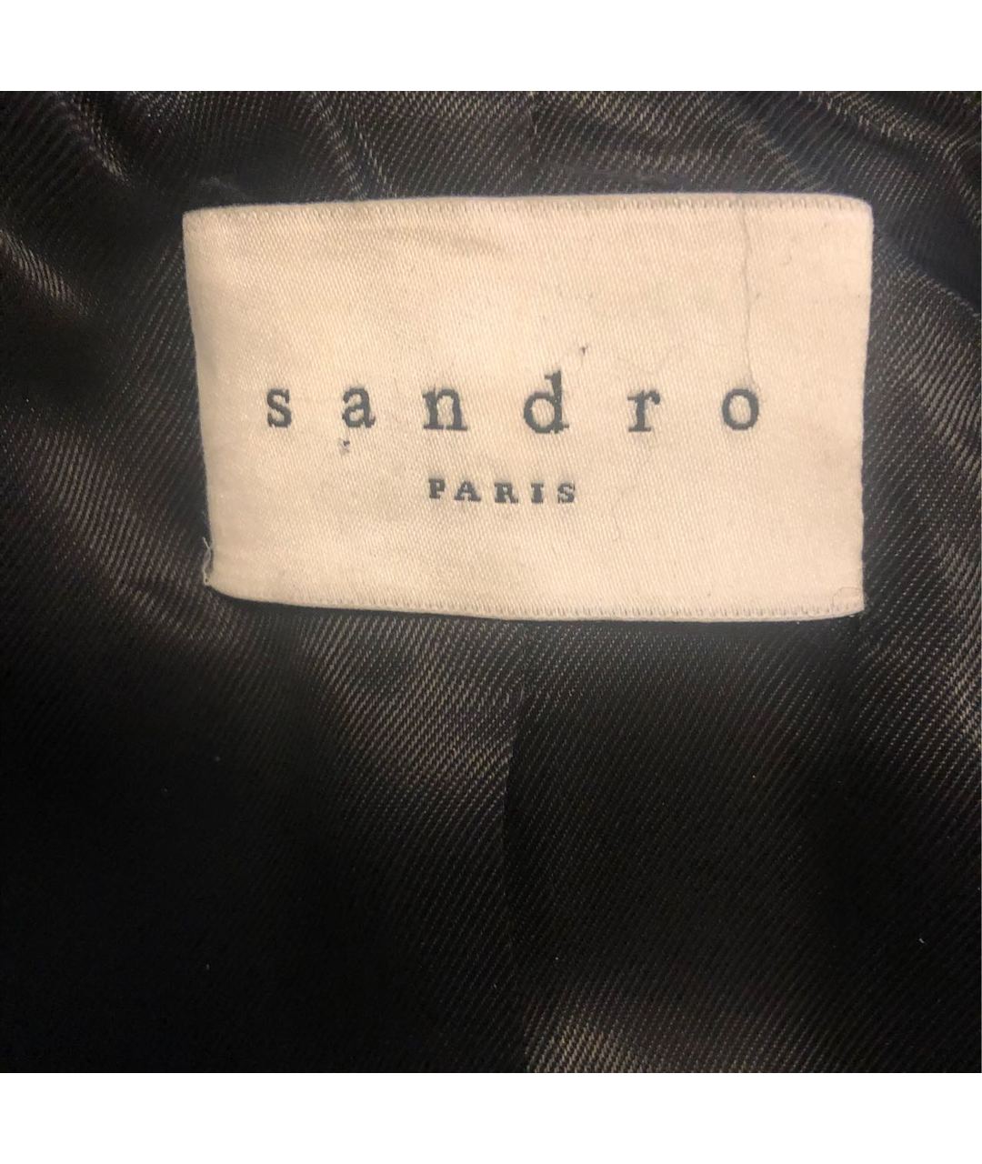 SANDRO Антрацитовое шерстяное пальто, фото 4