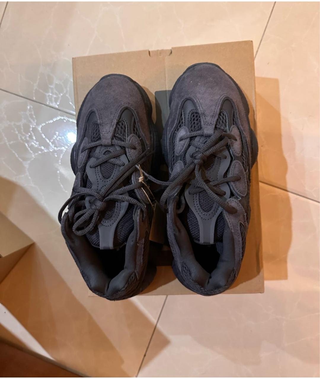 ADIDAS YEEZY Антрацитовые замшевые кроссовки, фото 2