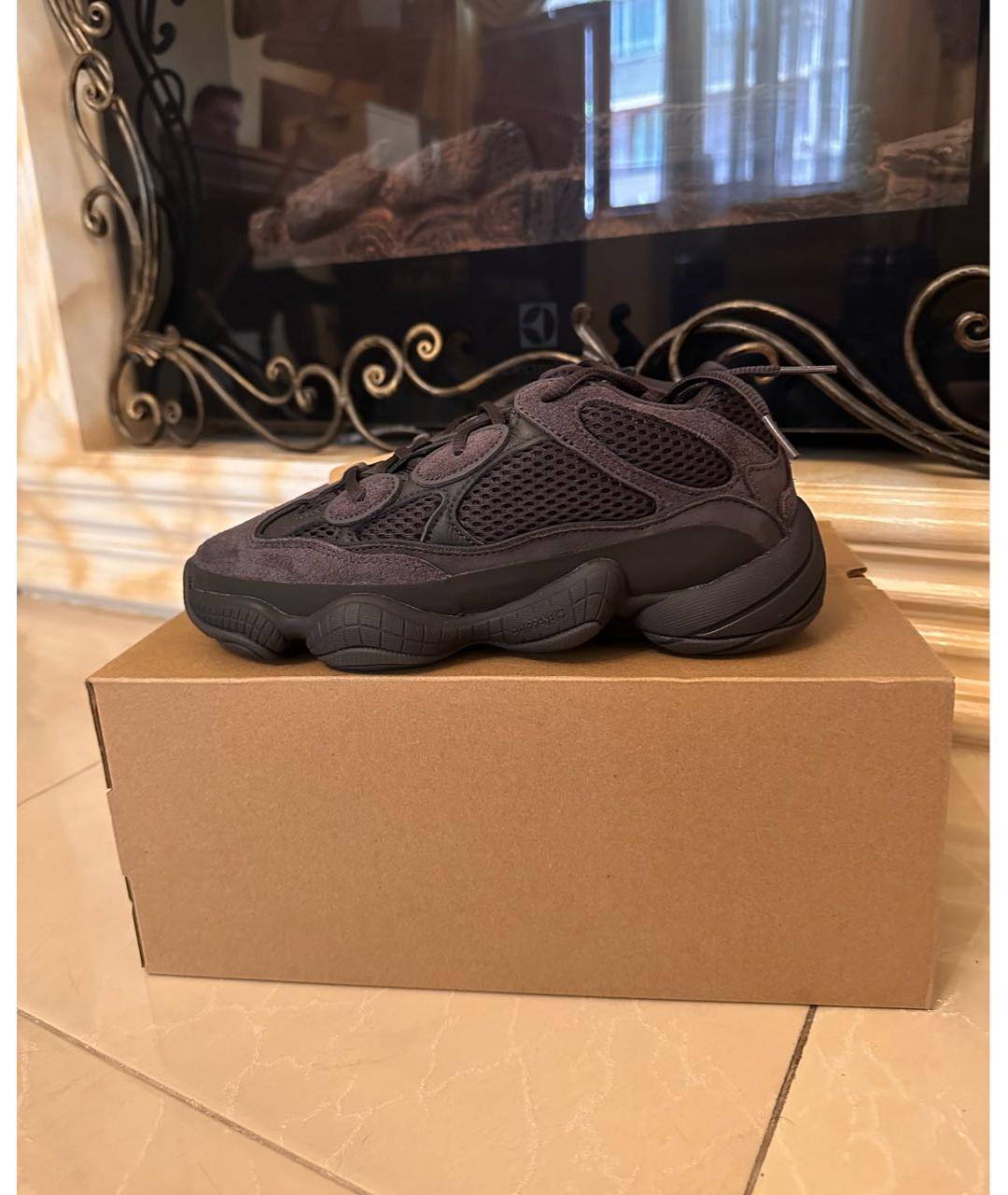 ADIDAS YEEZY Антрацитовые замшевые кроссовки, фото 6