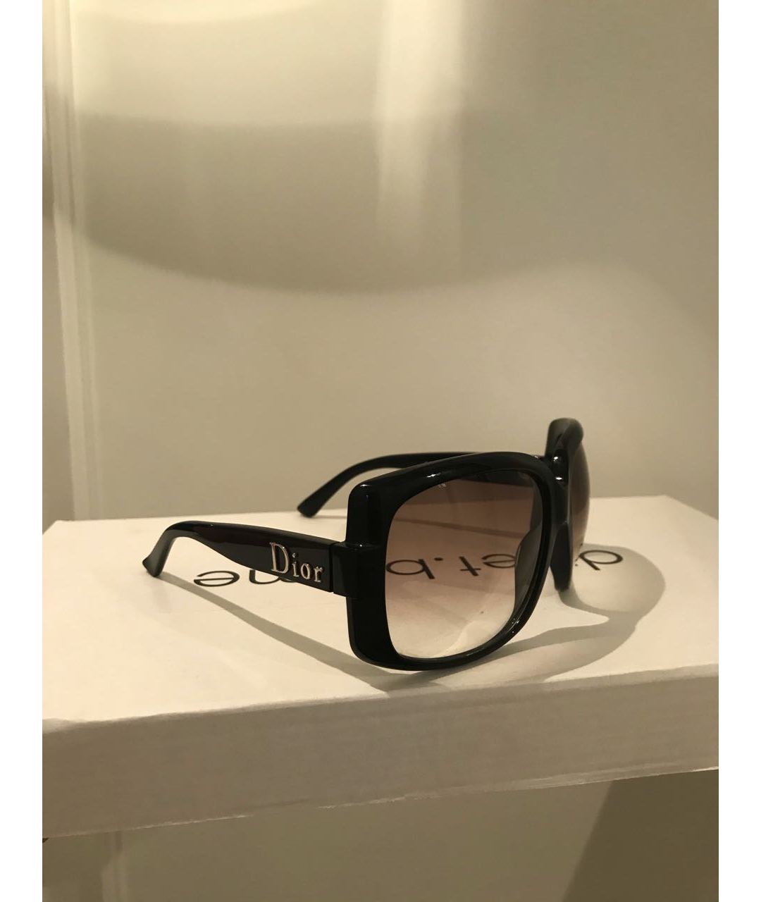 CHRISTIAN DIOR VINTAGE Черные пластиковые солнцезащитные очки, фото 2