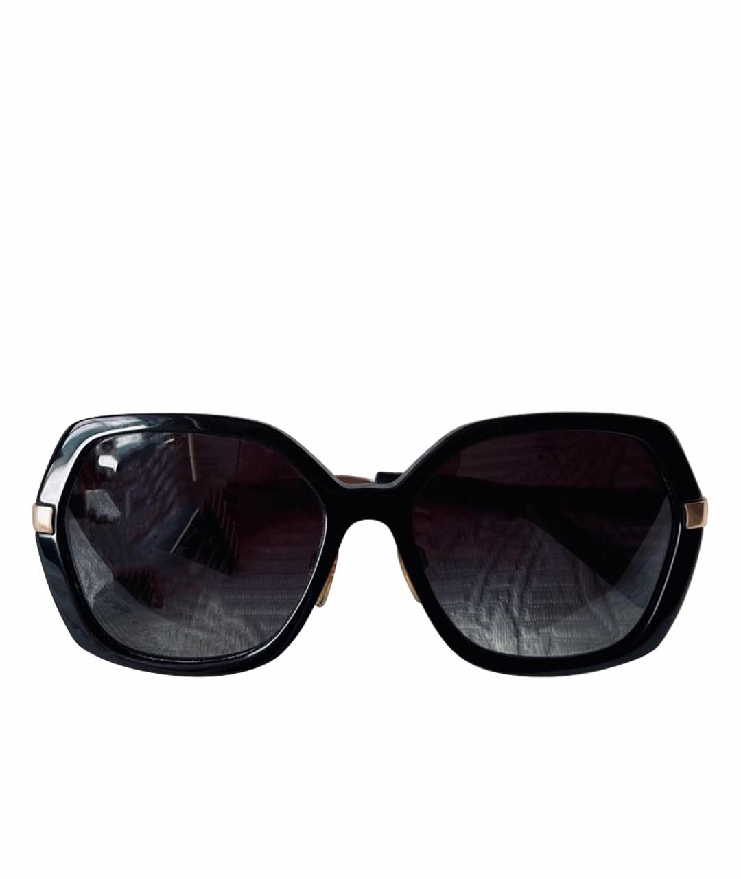 BURBERRY Черные металлические солнцезащитные очки, фото 1