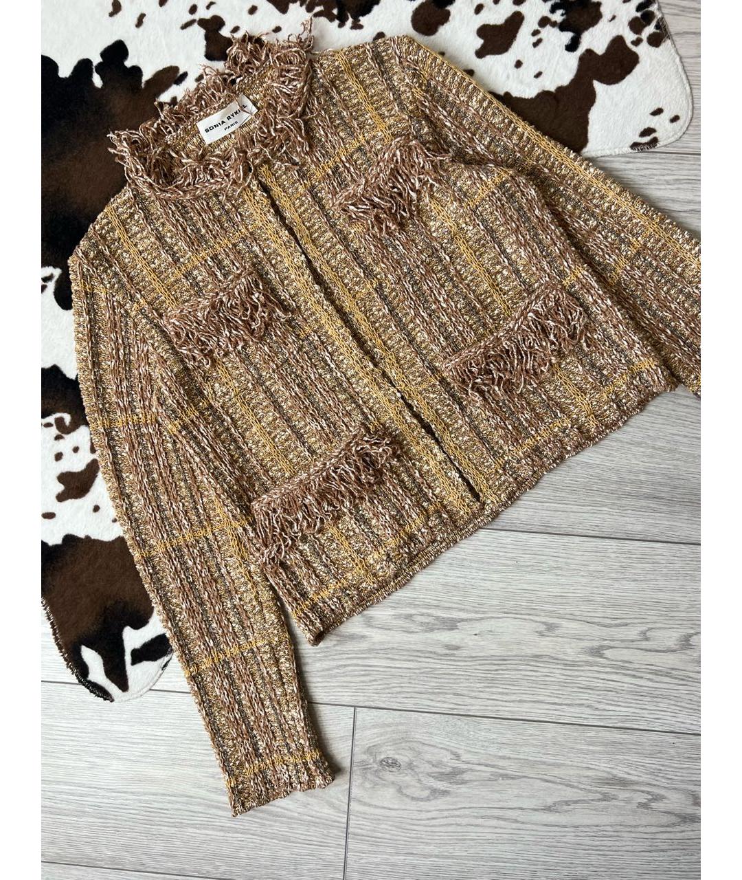 SONIA RYKIEL Бежевый хлопковый жакет/пиджак, фото 2