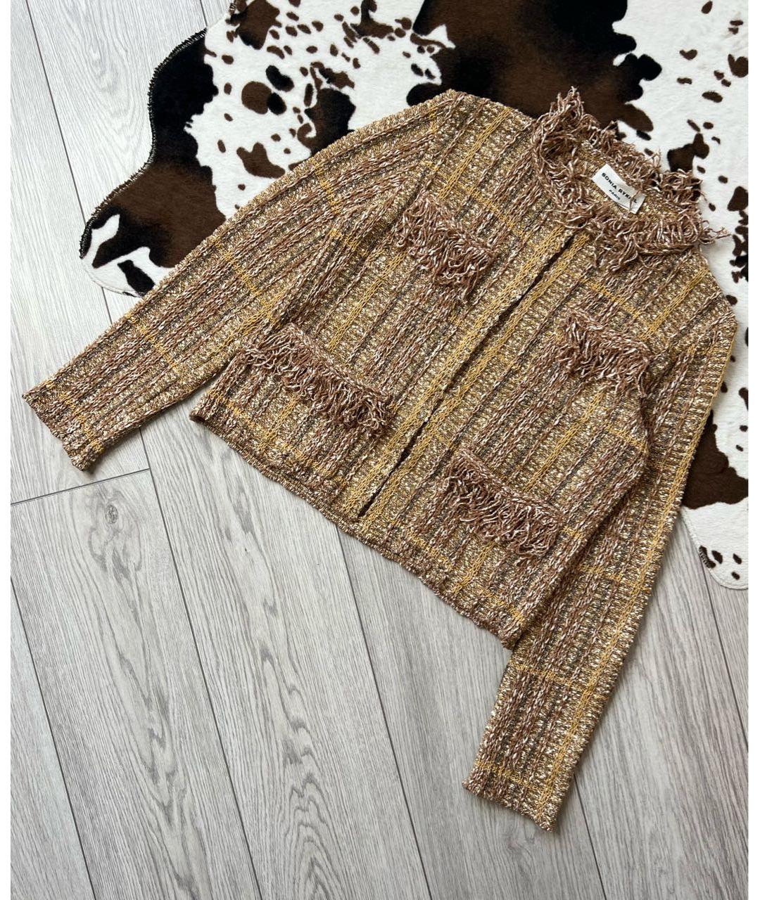 SONIA RYKIEL Бежевый хлопковый жакет/пиджак, фото 9