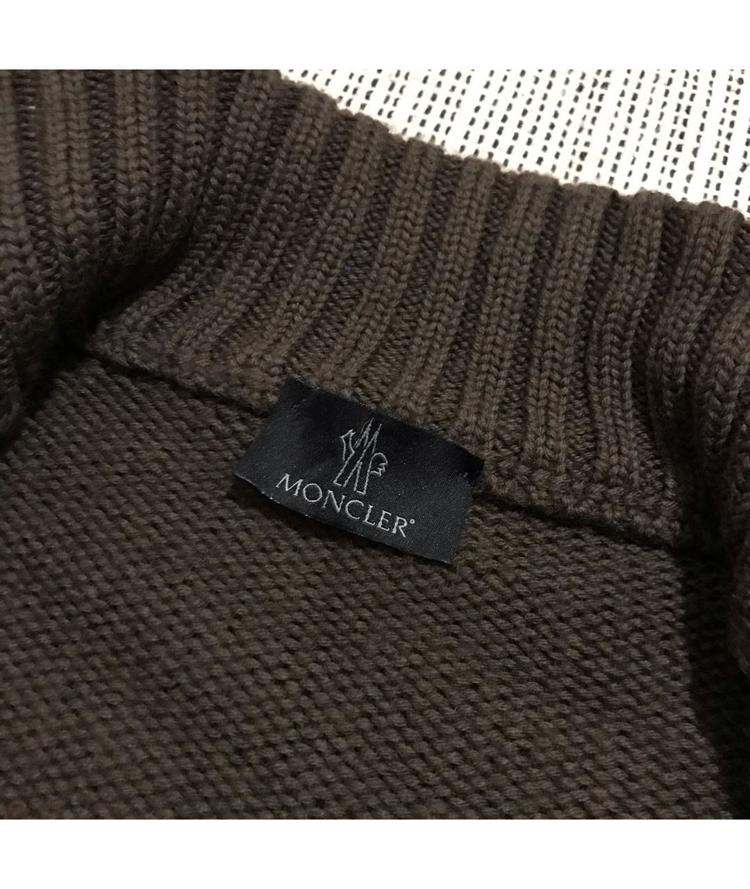 MONCLER Коричневый шерстяной джемпер / свитер, фото 3