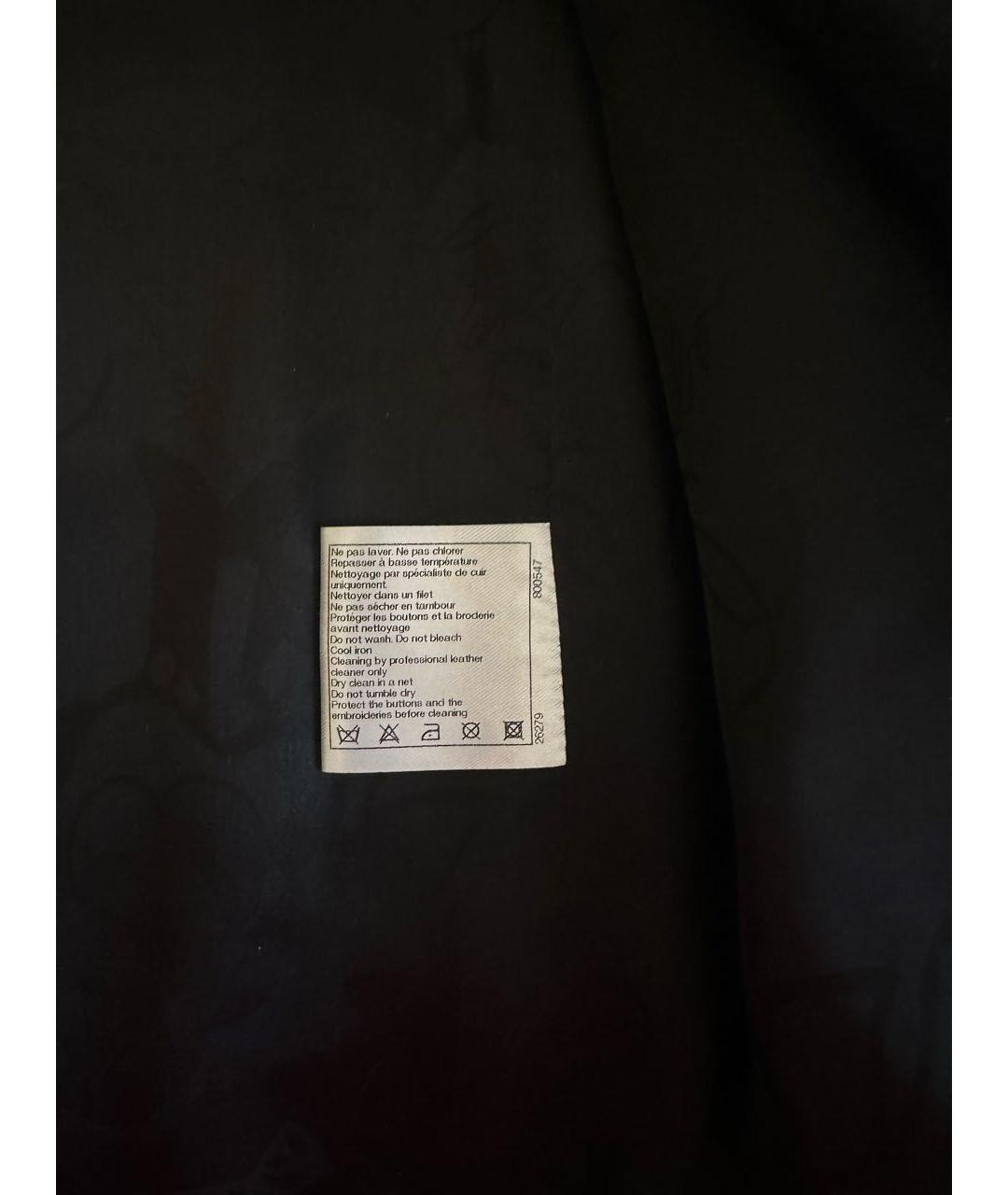 CHANEL Черный кожаный жакет/пиджак, фото 4