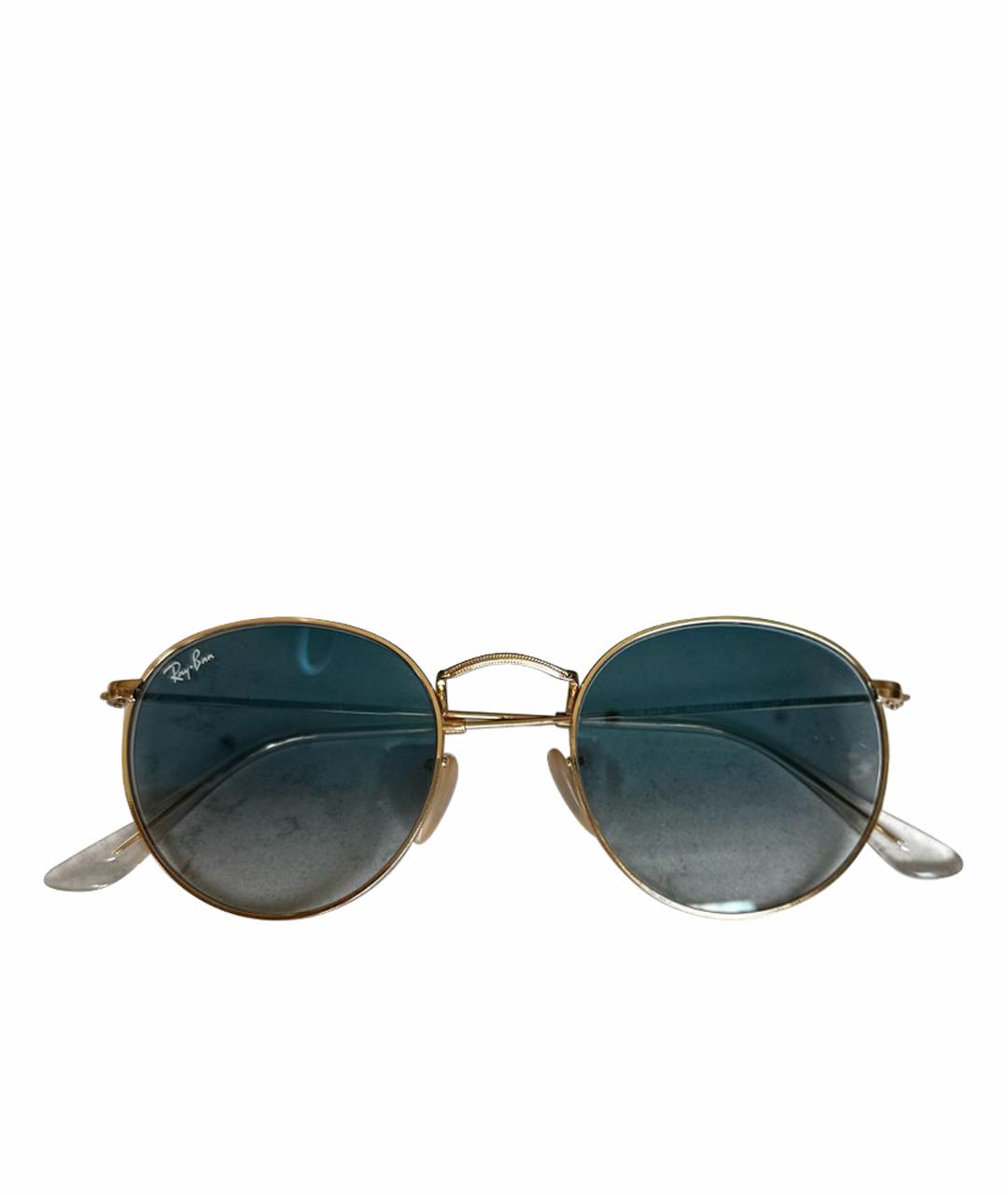 RAY BAN Голубые металлические солнцезащитные очки, фото 1