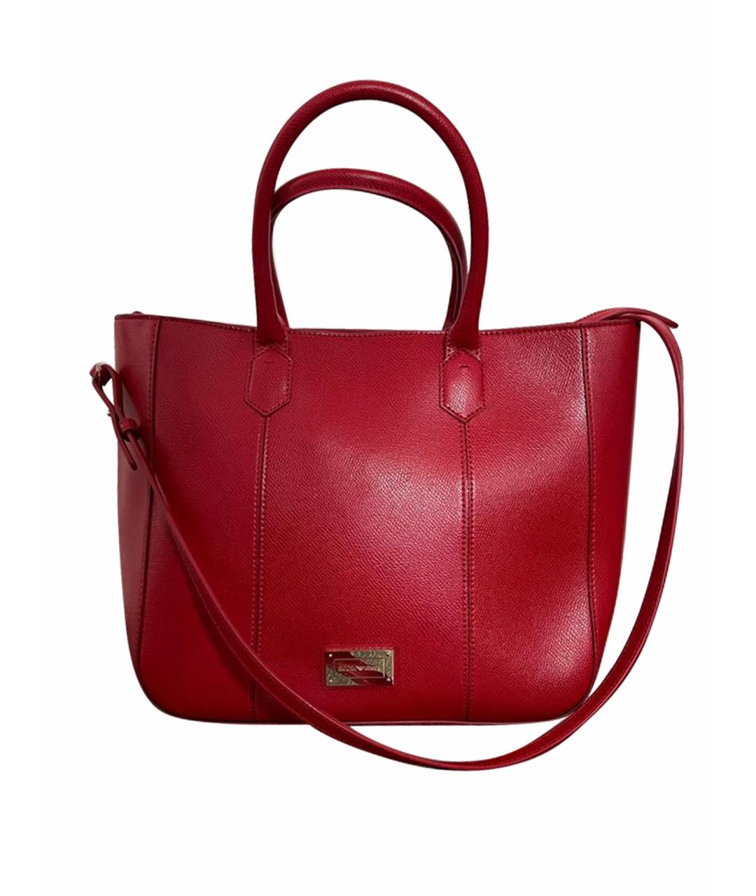 EMPORIO ARMANI Красная сумка тоут из искусственной кожи, фото 1