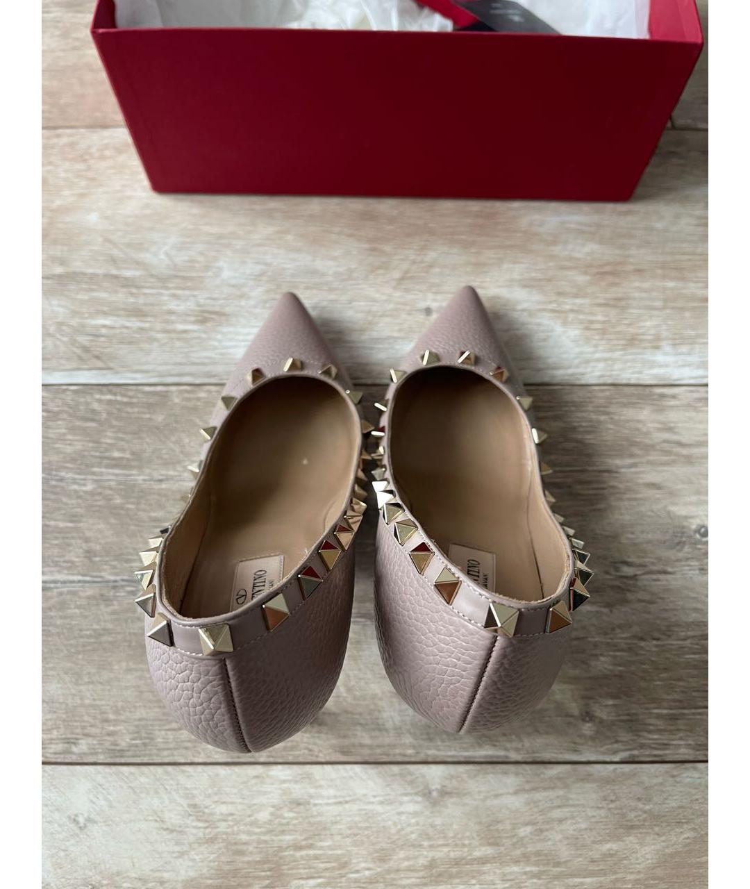 VALENTINO Бежевые кожаные туфли, фото 3