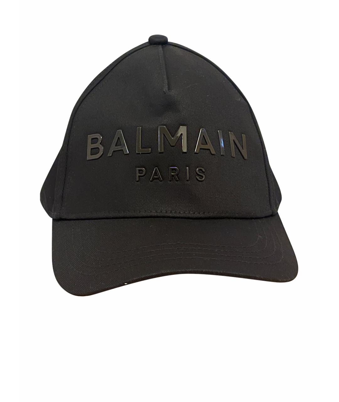 BALMAIN Черная хлопковая кепка, фото 1