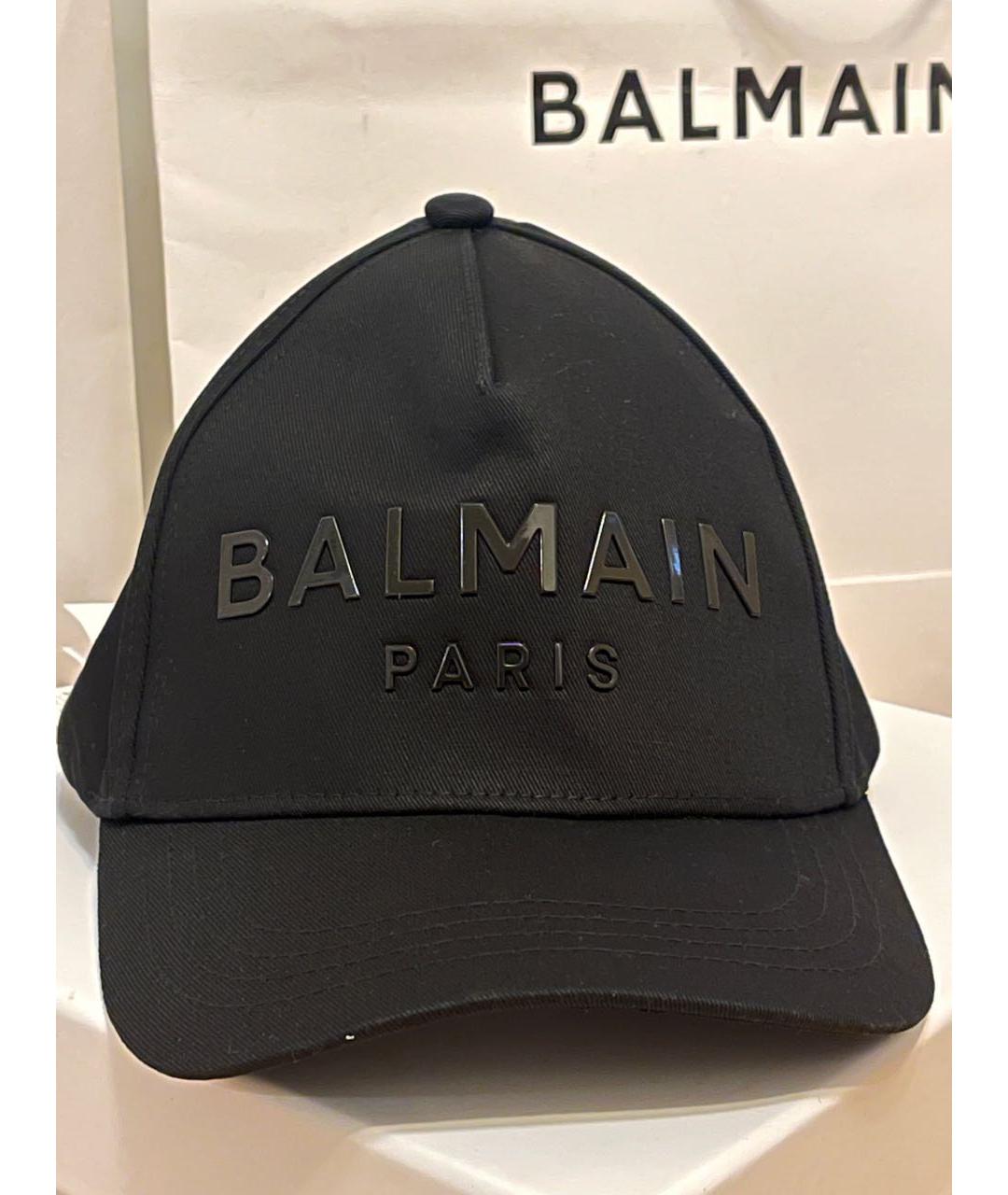 BALMAIN Черная хлопковая кепка, фото 6