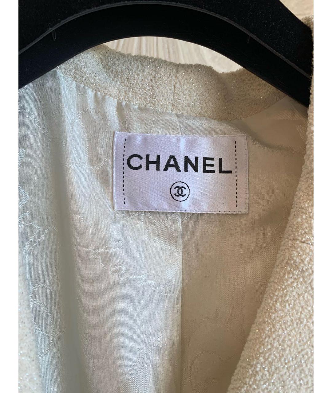 CHANEL Бежевый жакет/пиджак, фото 3