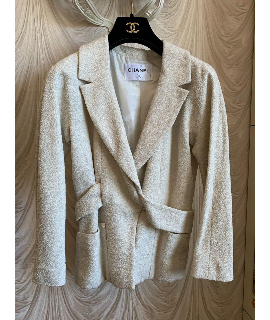 CHANEL Бежевый жакет/пиджак, фото 2