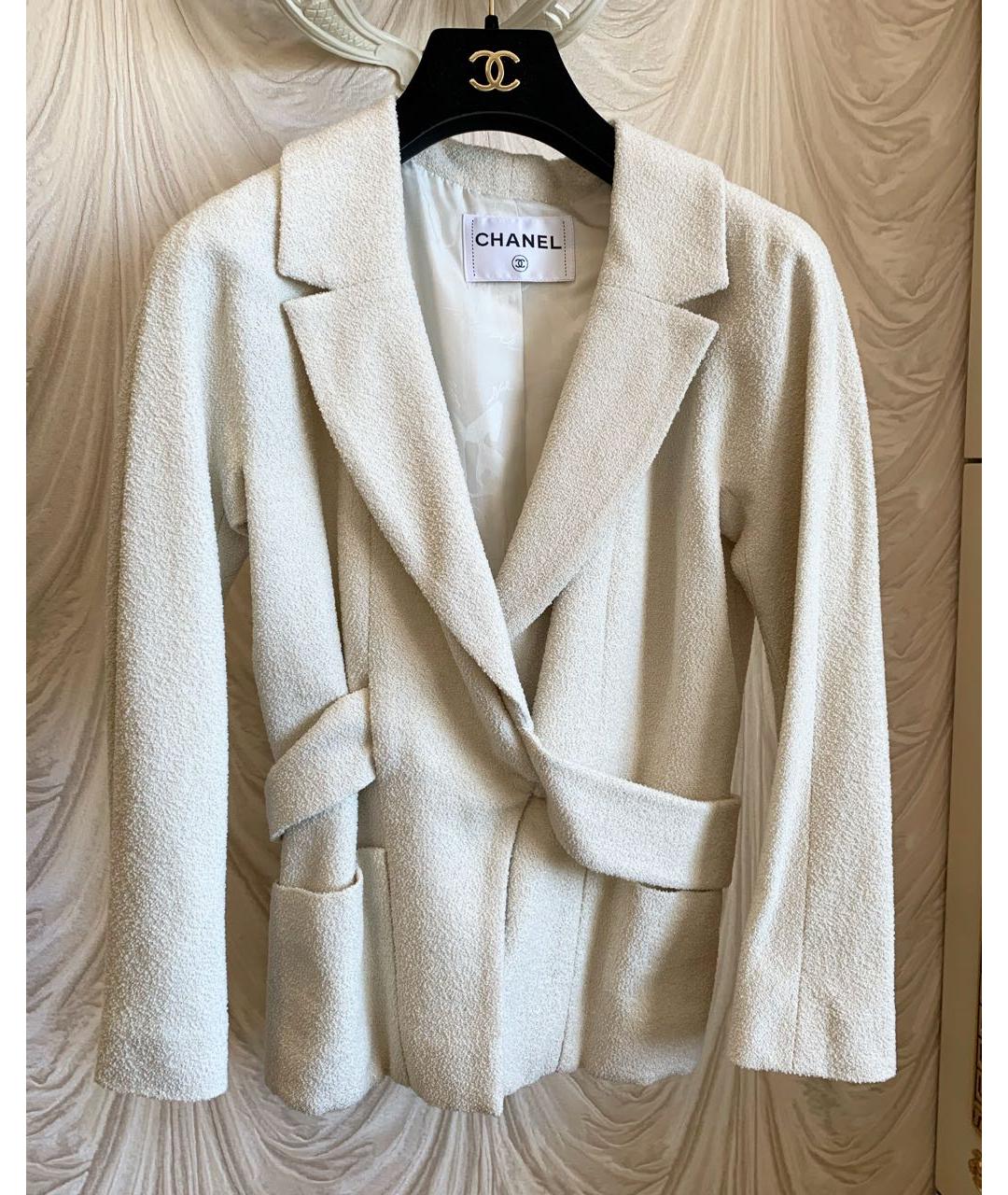 CHANEL Бежевый жакет/пиджак, фото 7