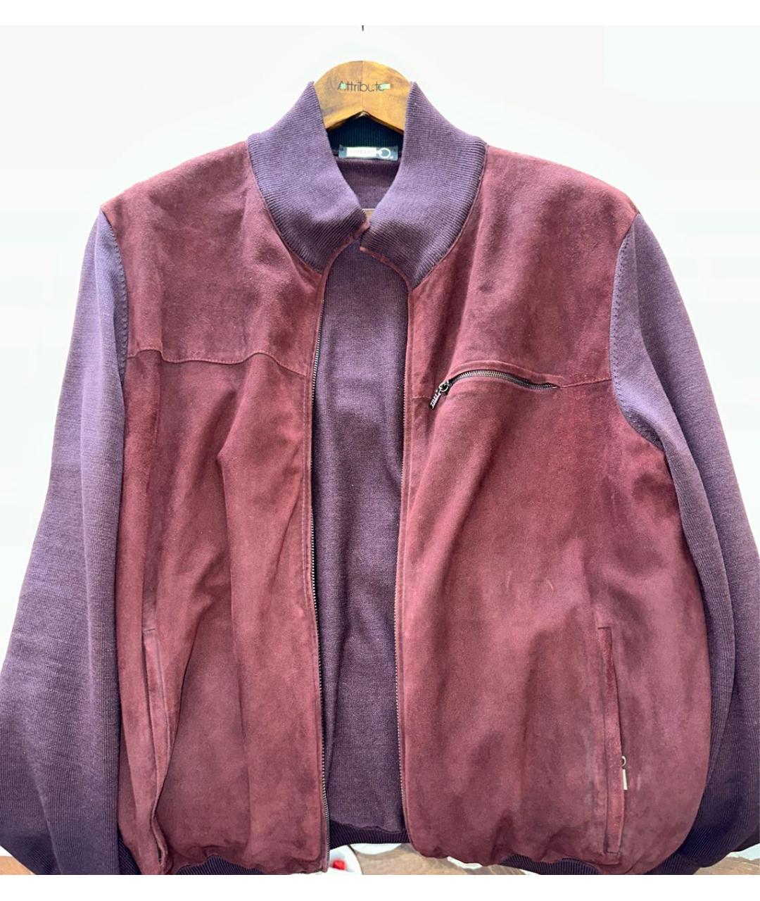 ZILLI Бордовая замшевая куртка, фото 8