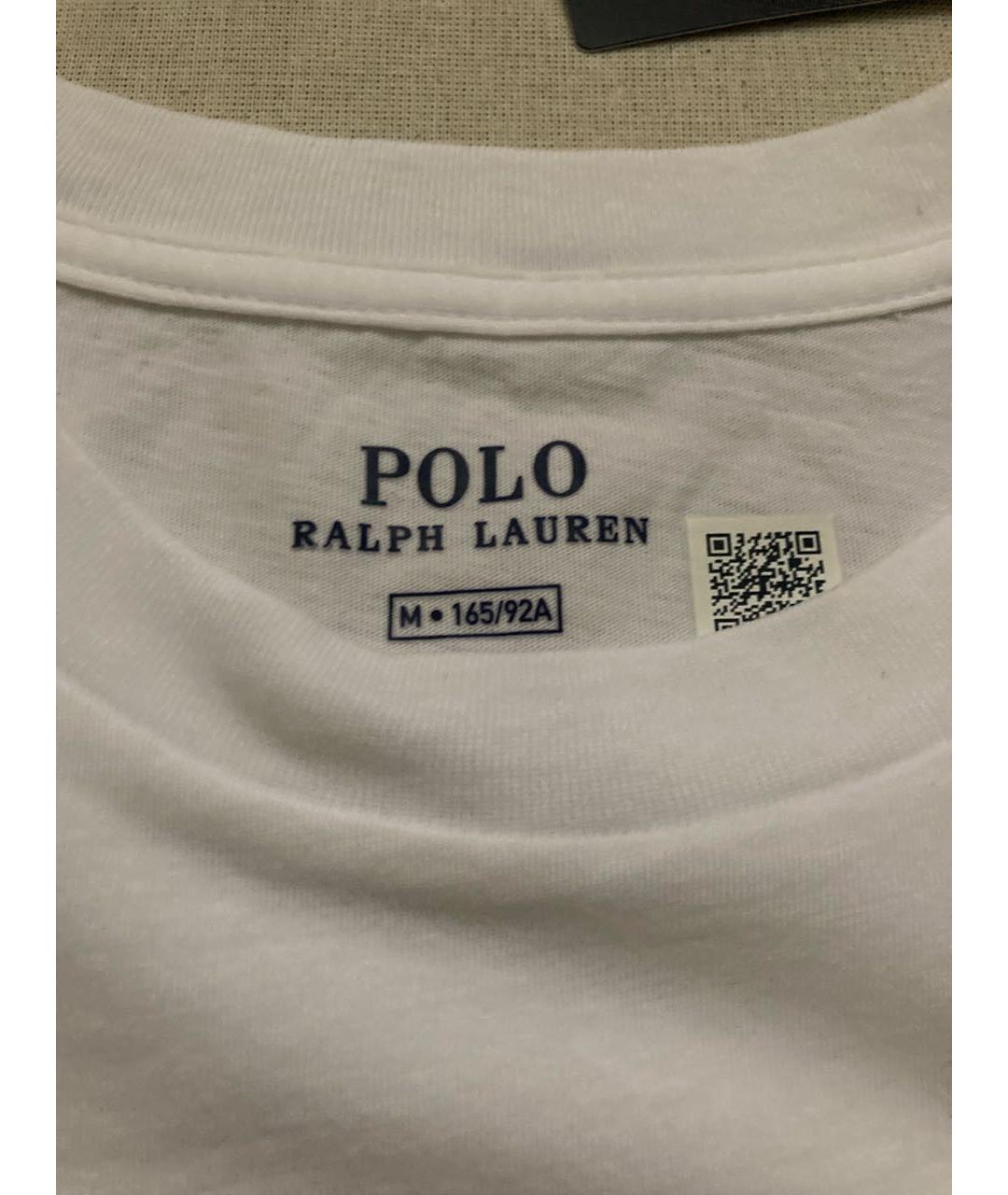 POLO RALPH LAUREN Белая хлопковая футболка, фото 3