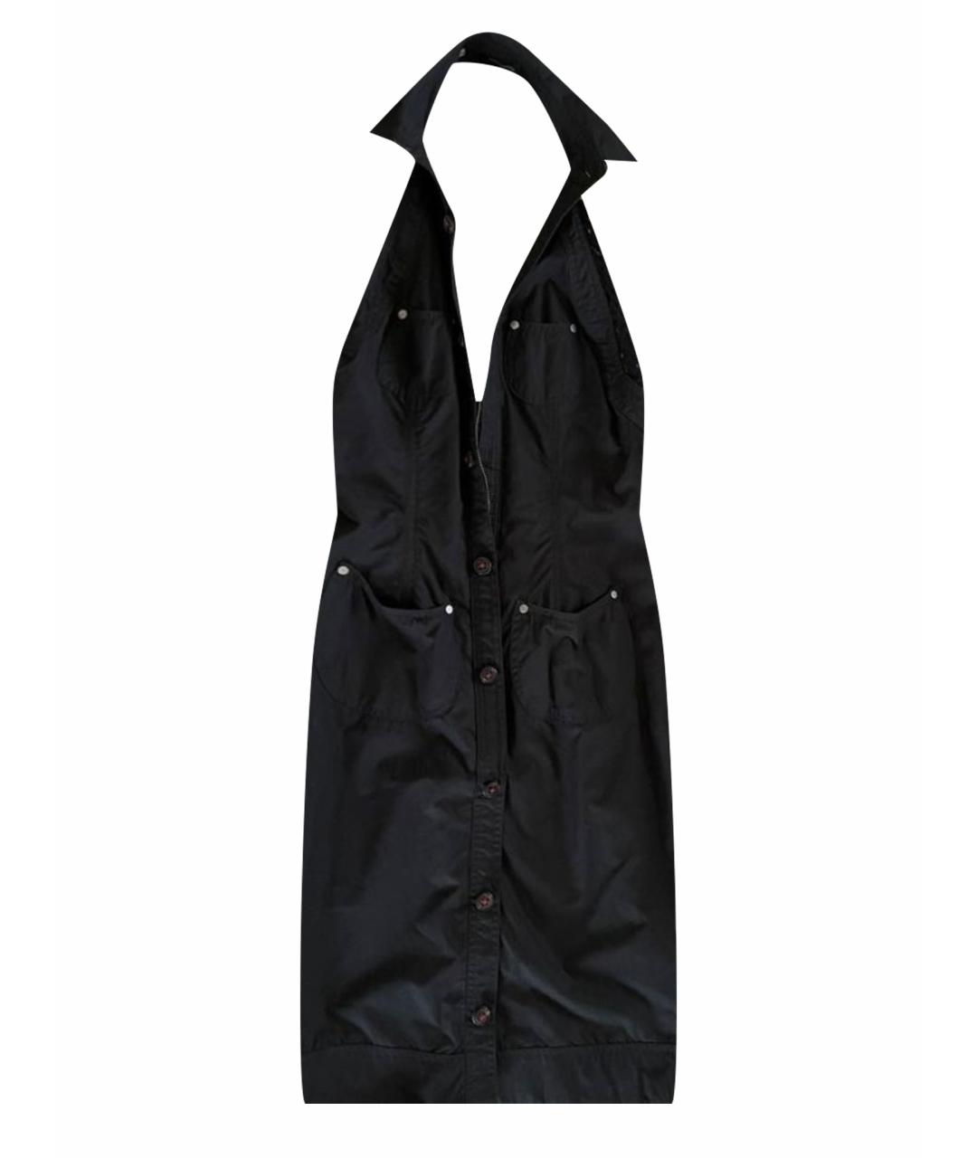 DSQUARED2 Черное хлопковое коктейльное платье, фото 1