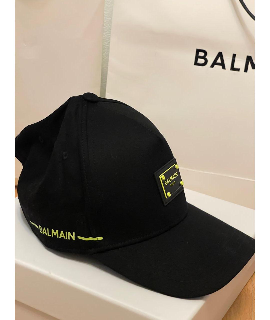 BALMAIN Черная хлопковая кепка/бейсболка, фото 2