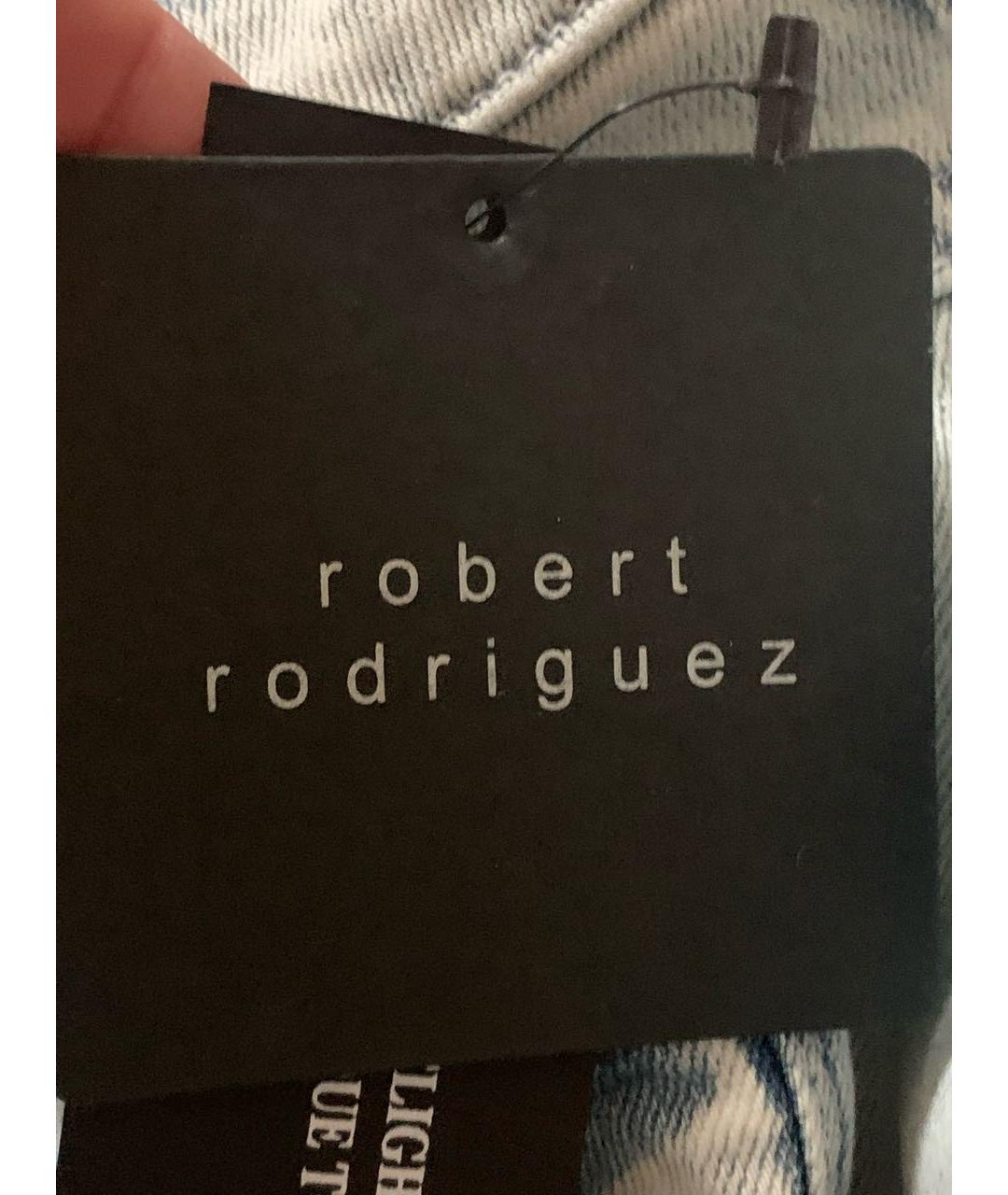 ROBERT RODRIGUEZ Голубые хлопковые прямые джинсы, фото 8