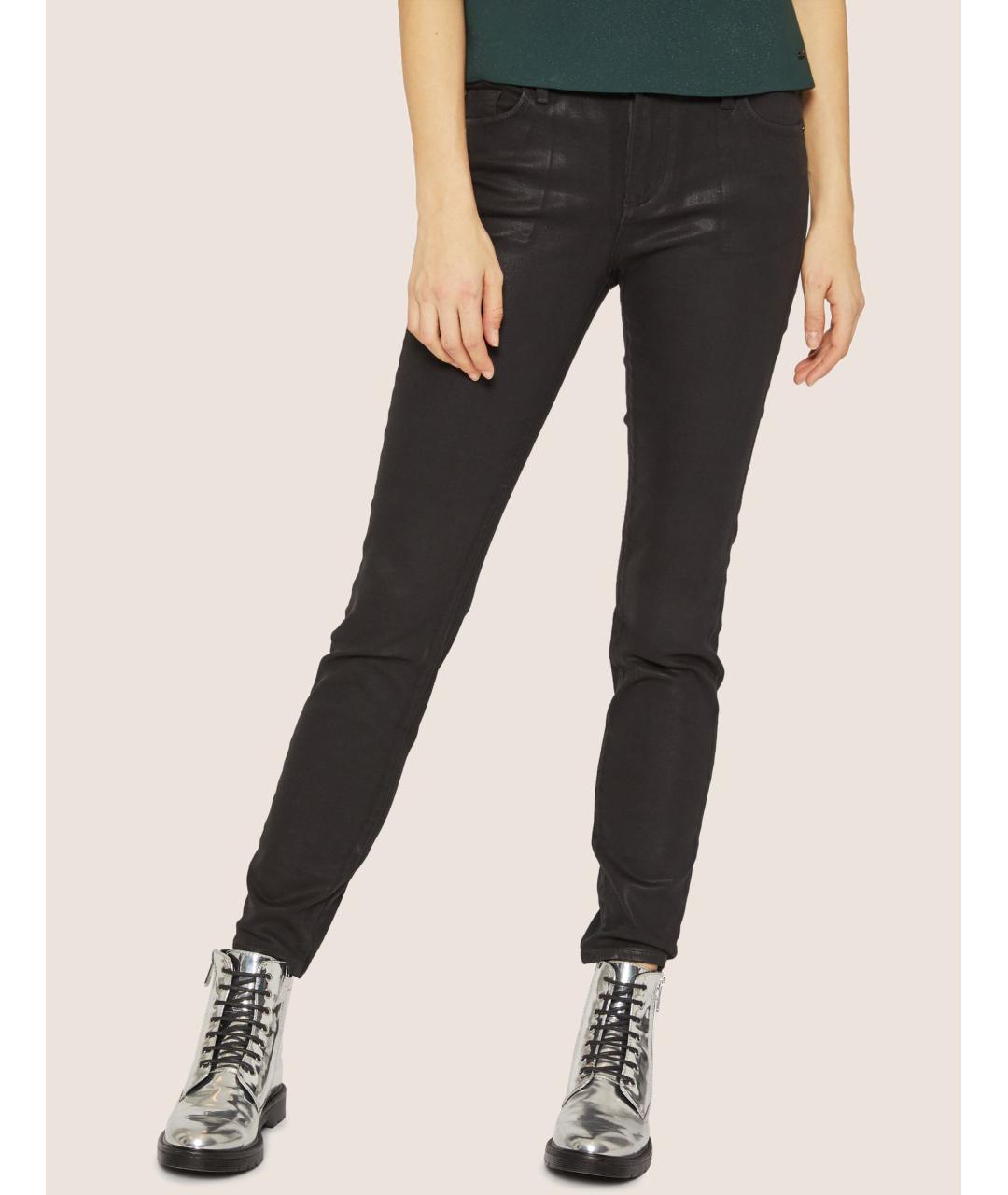 ARMANI EXCHANGE Черные хлопко-полиэстеровые джинсы слим, фото 9