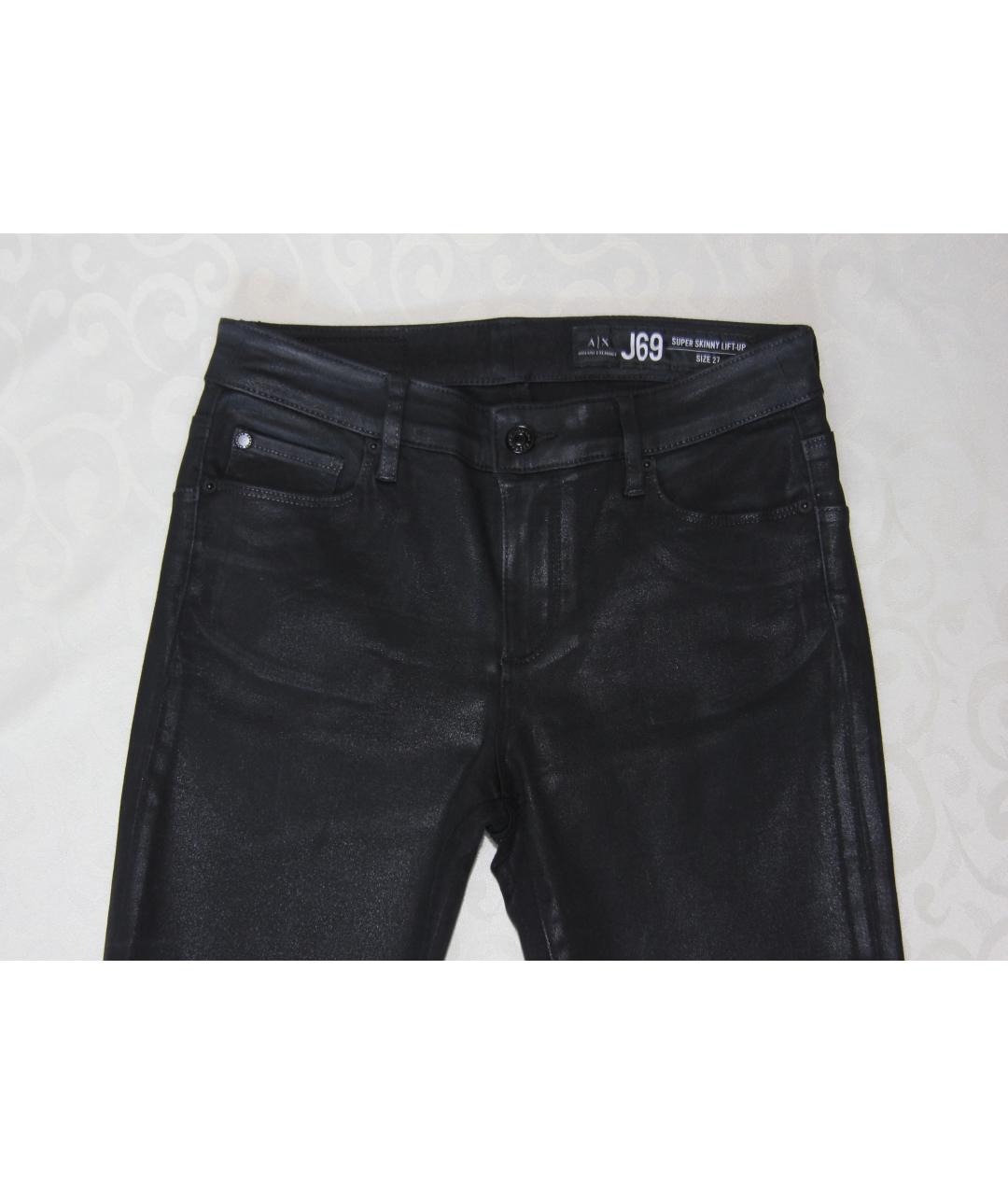 ARMANI EXCHANGE Черные хлопко-полиэстеровые джинсы слим, фото 5