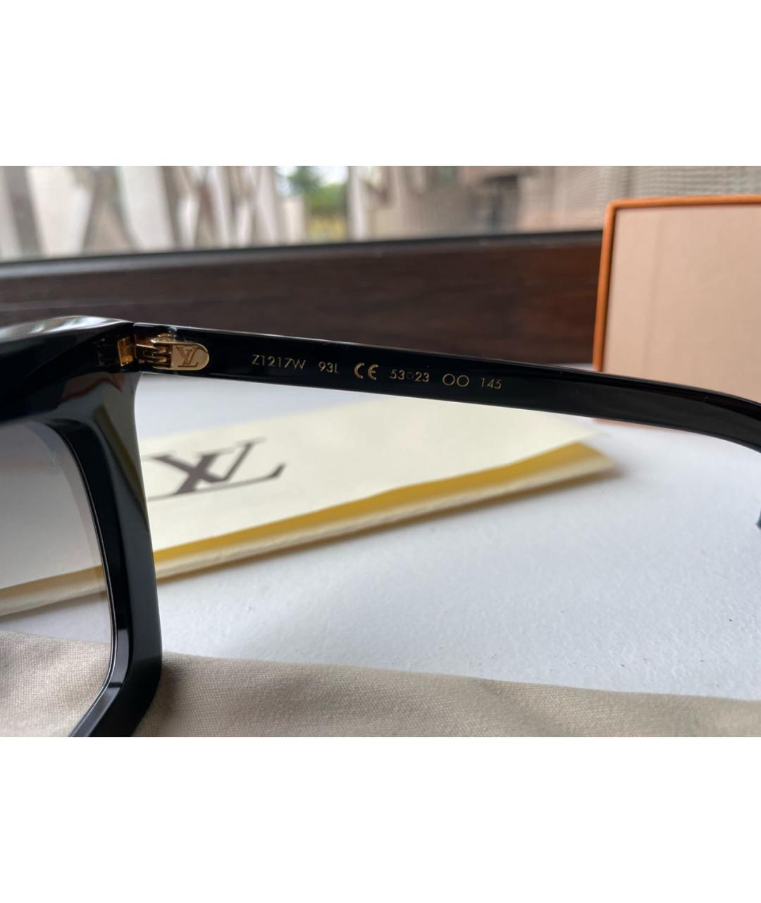LOUIS VUITTON Черные пластиковые солнцезащитные очки, фото 4