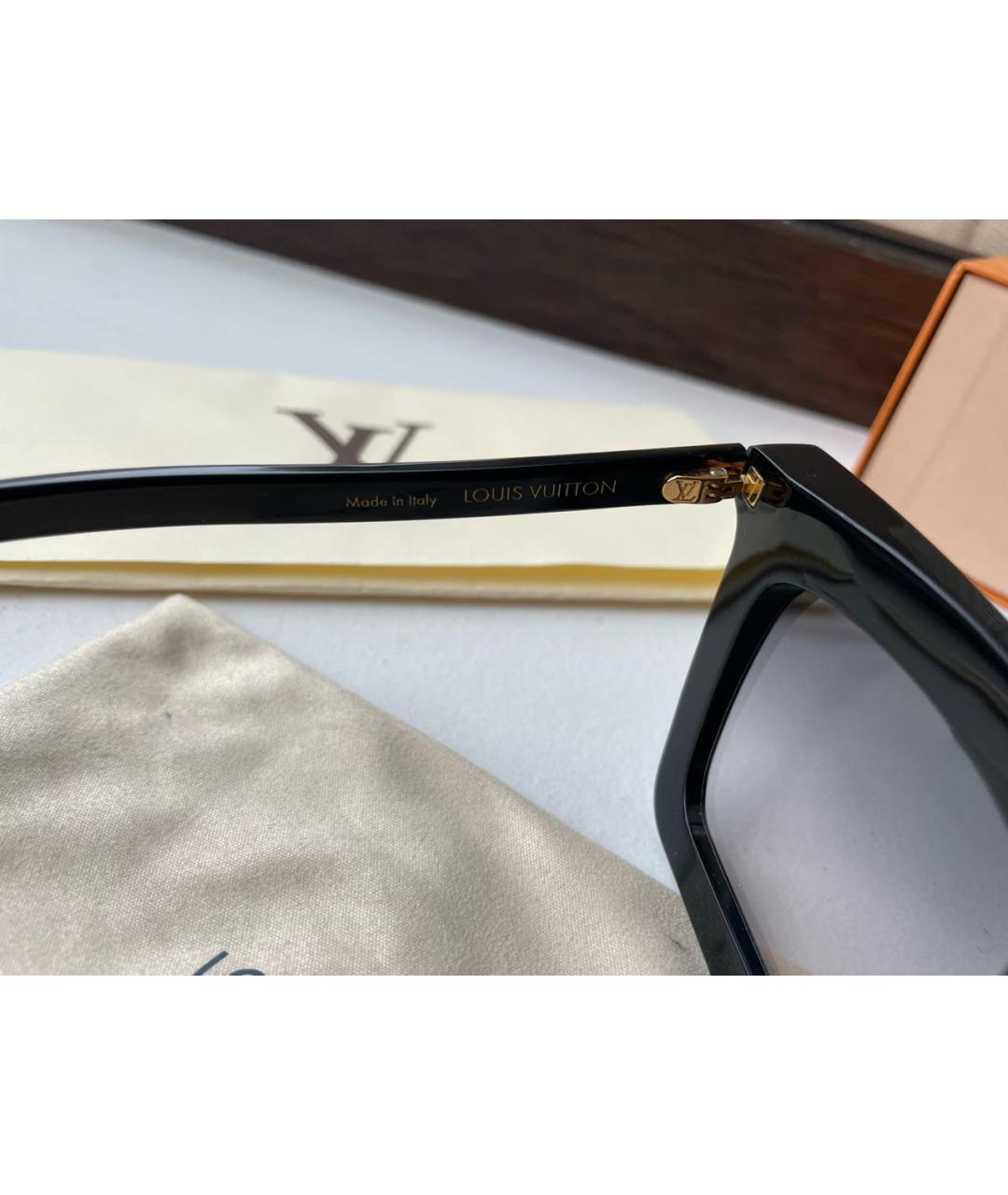 LOUIS VUITTON Черные пластиковые солнцезащитные очки, фото 5
