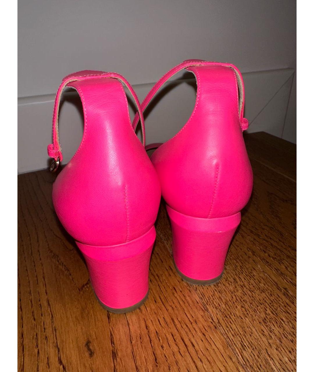 VALENTINO Розовые кожаные туфли, фото 4