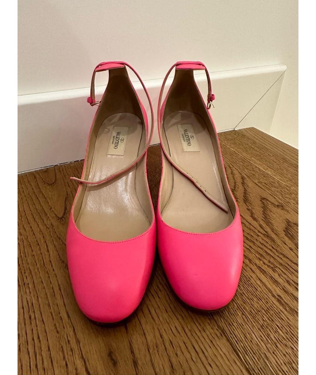 VALENTINO Розовые кожаные туфли, фото 2