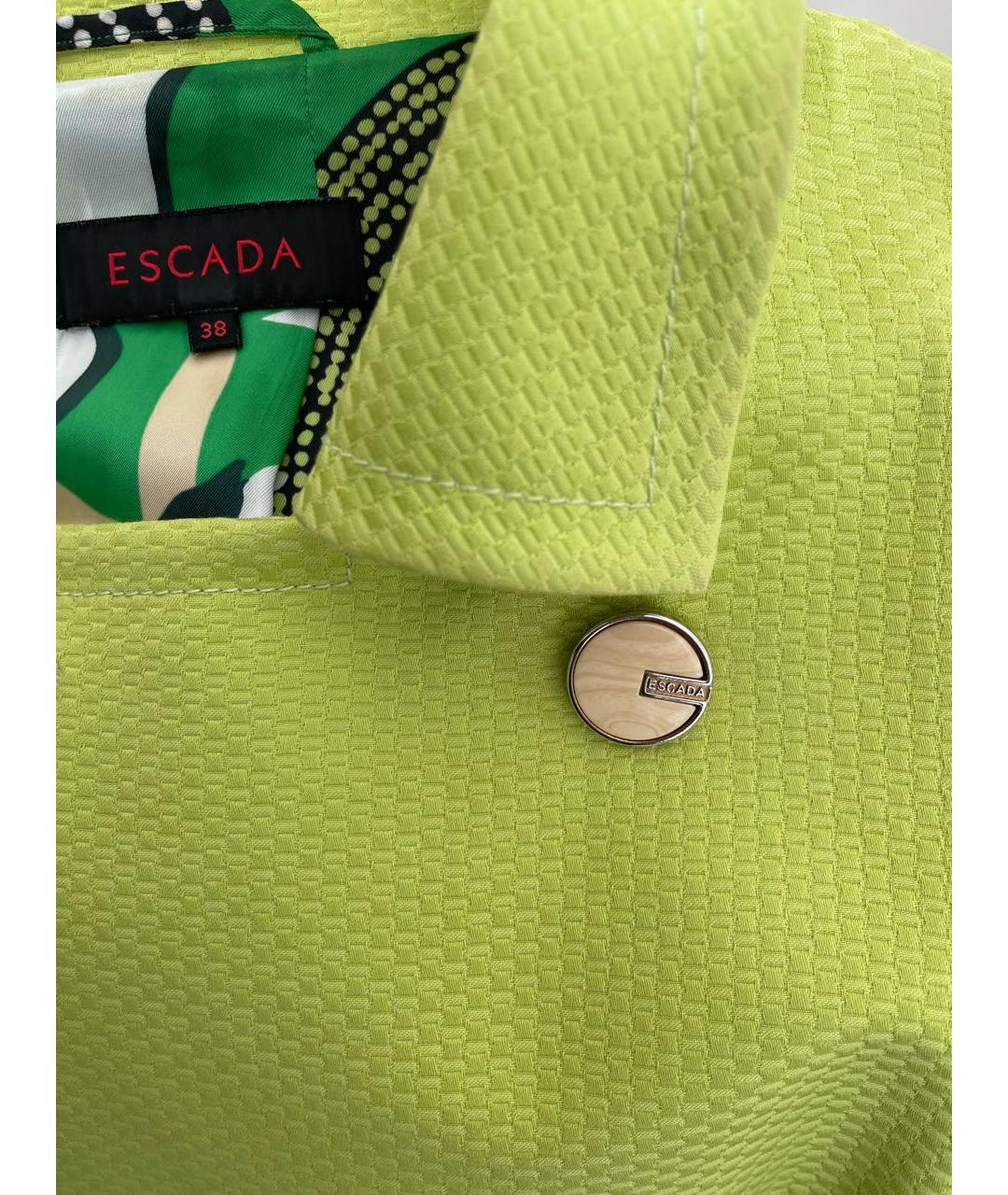 ESCADA Салатовый хлопковый жакет/пиджак, фото 5