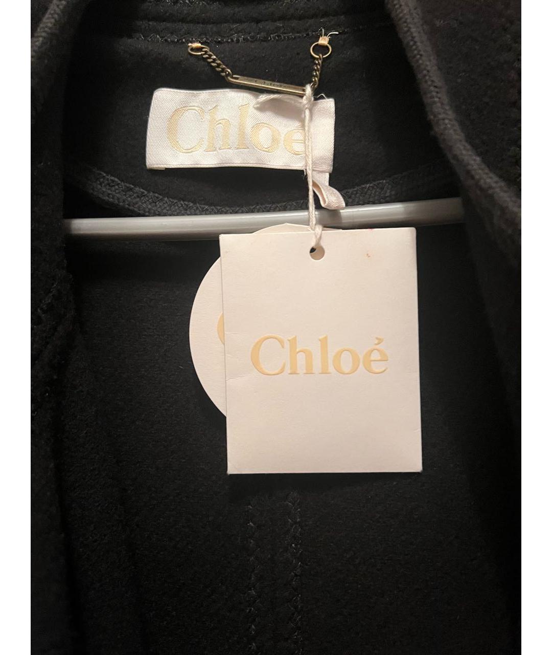 CHLOE Черное шерстяное пальто, фото 3